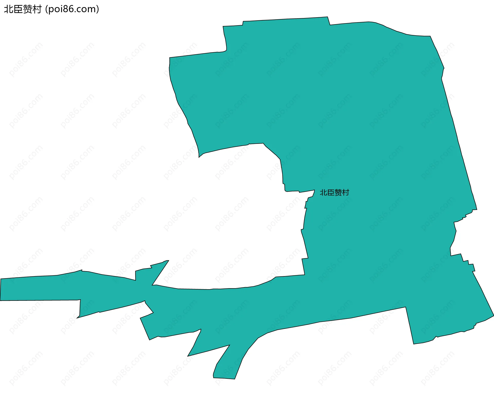 北臣赞村边界地图