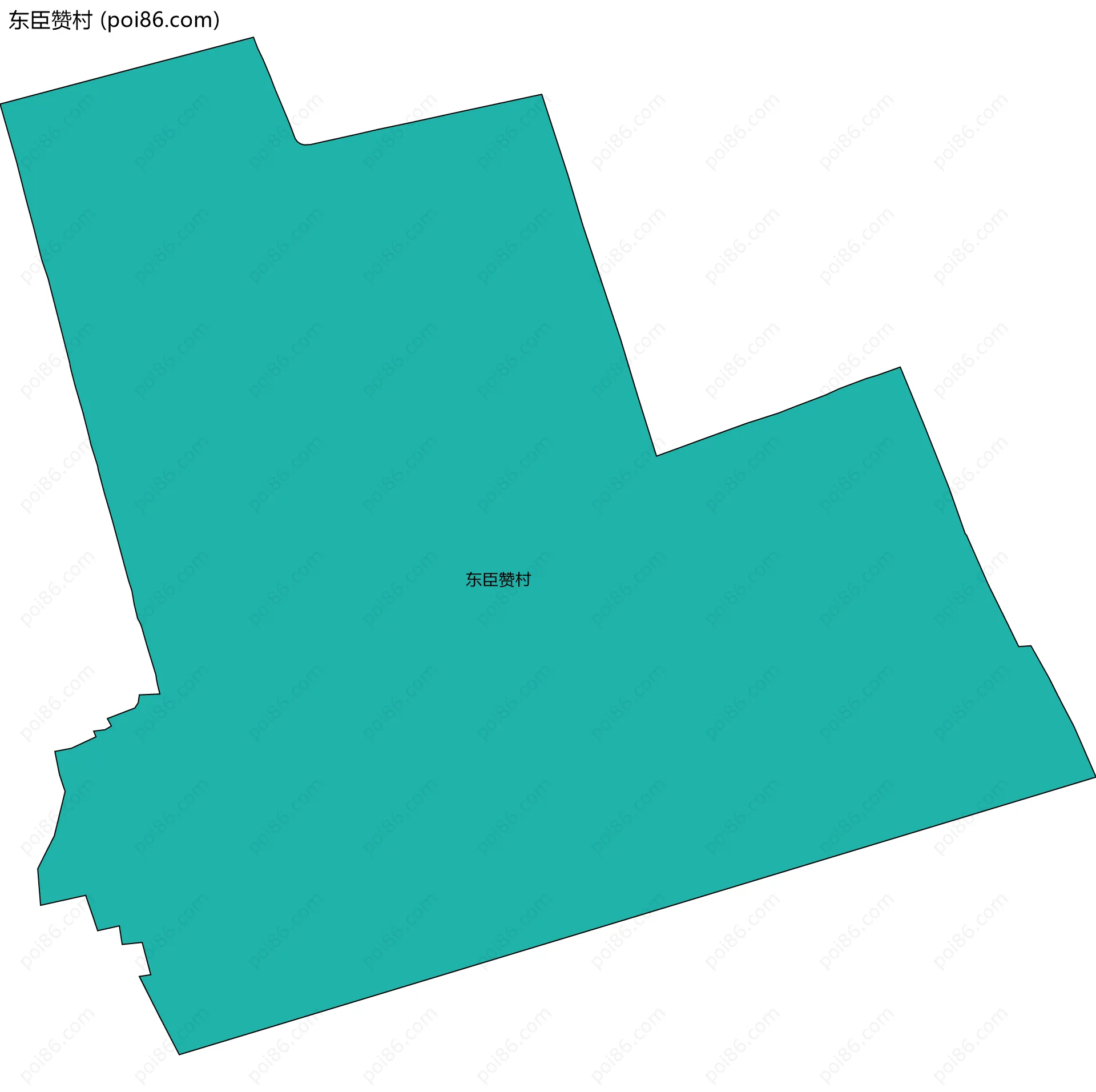 东臣赞村边界地图