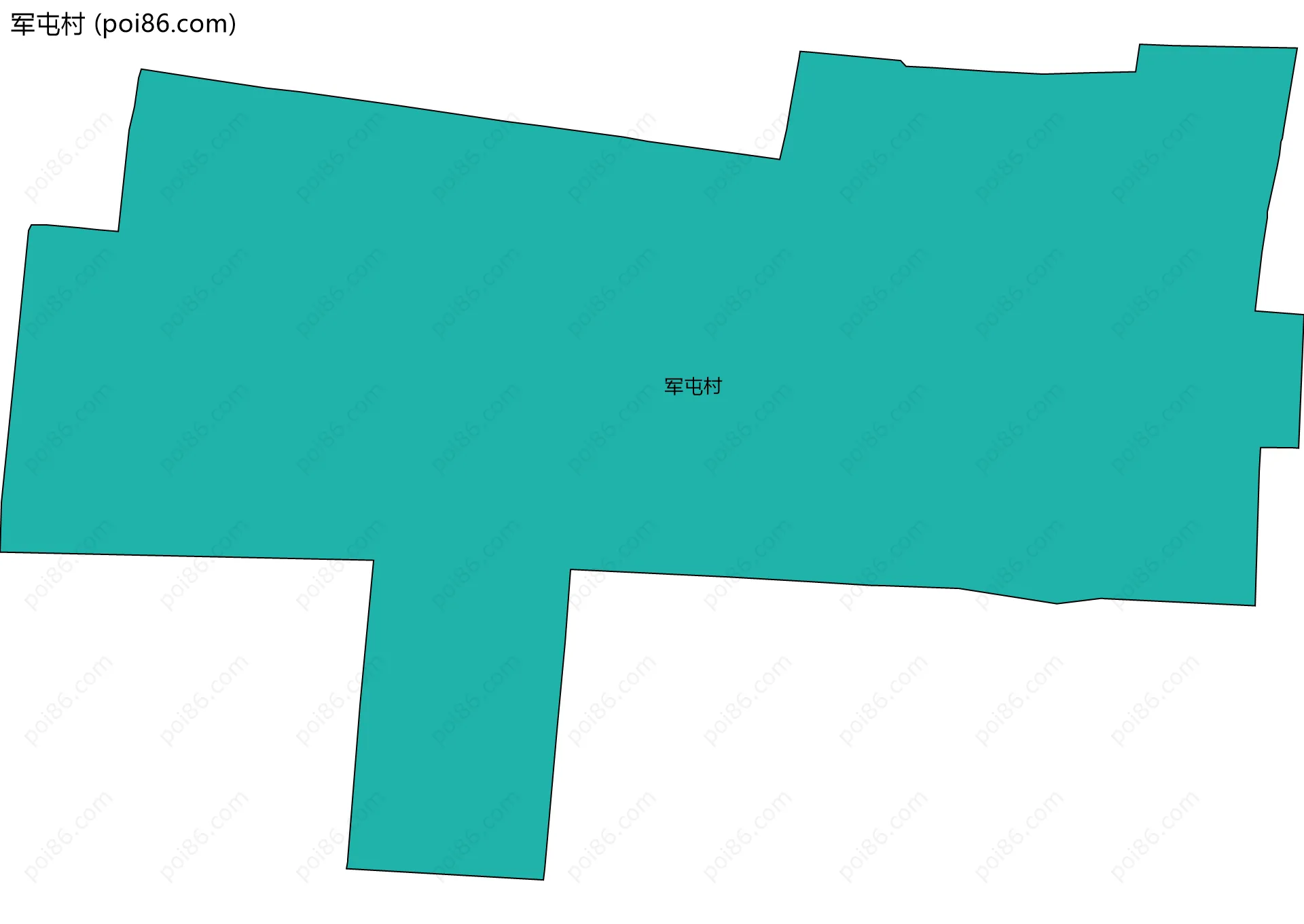 军屯村边界地图