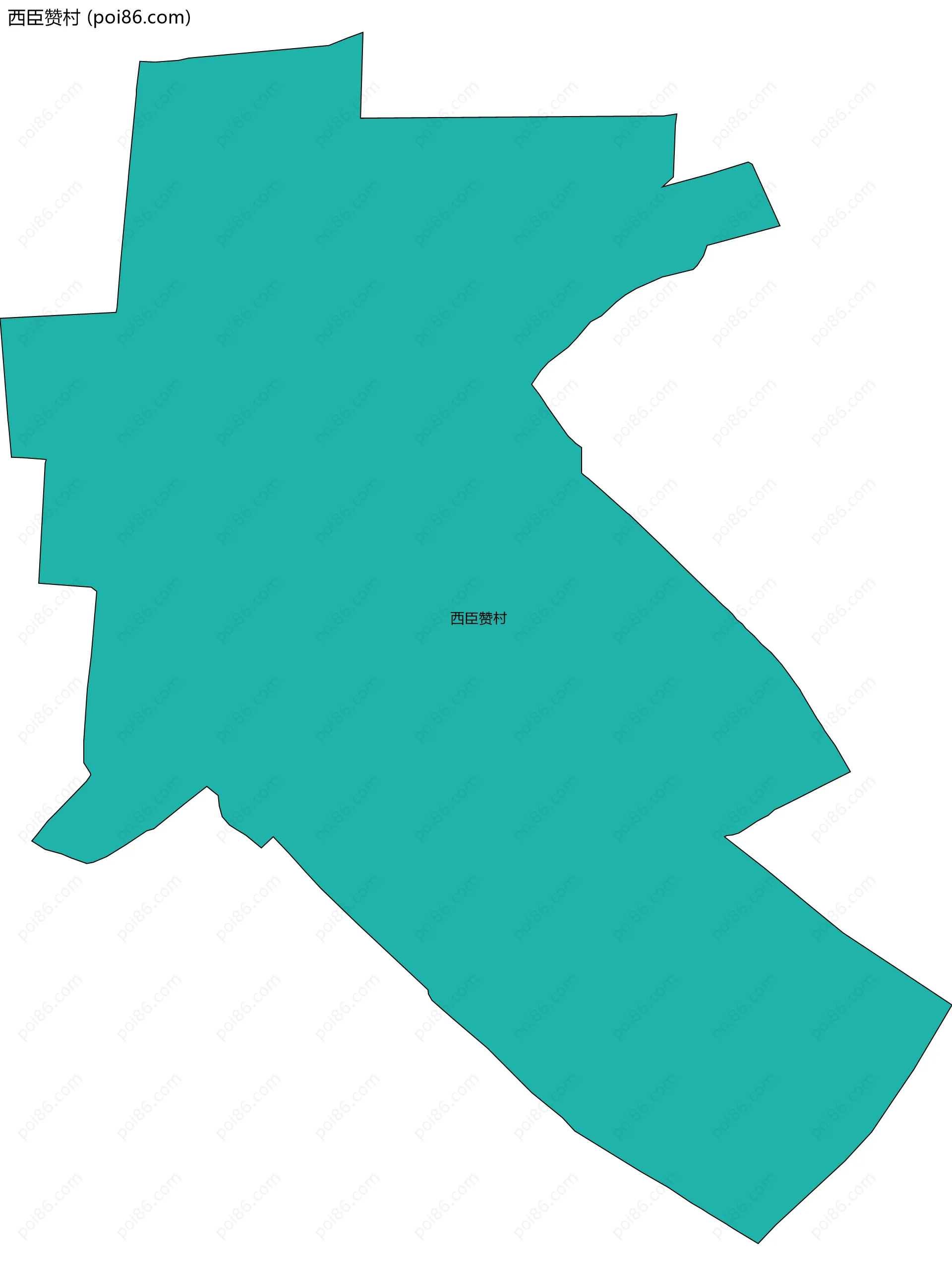 西臣赞村边界地图