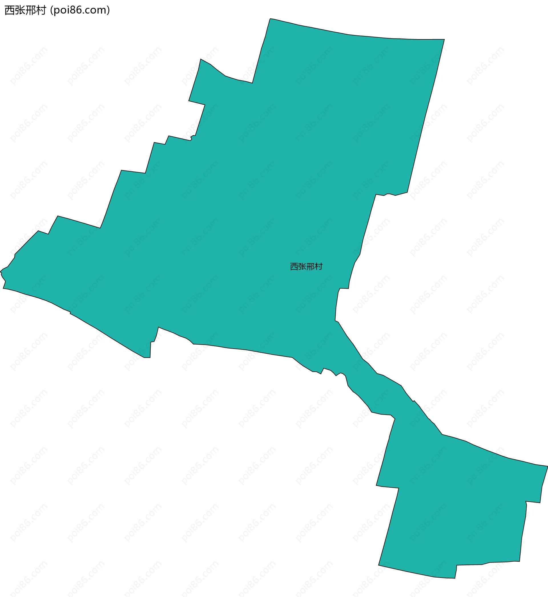 西张邢村边界地图