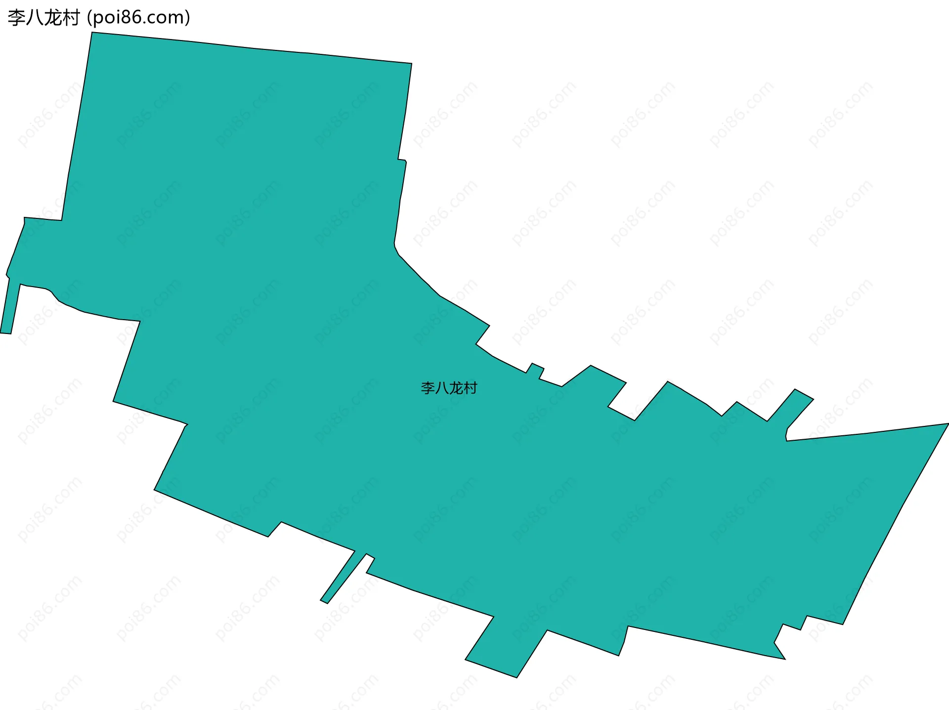 李八龙村边界地图