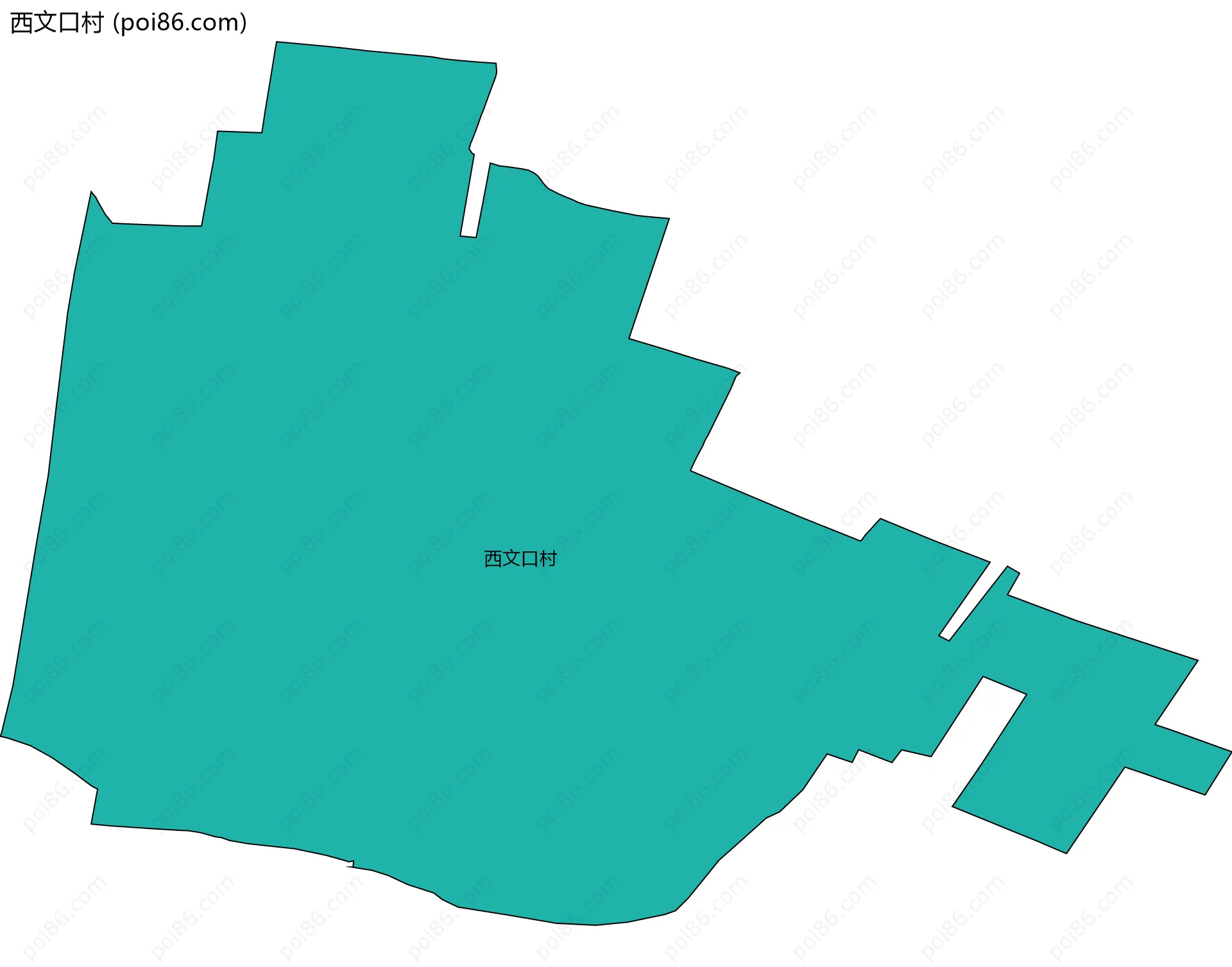 西文口村边界地图