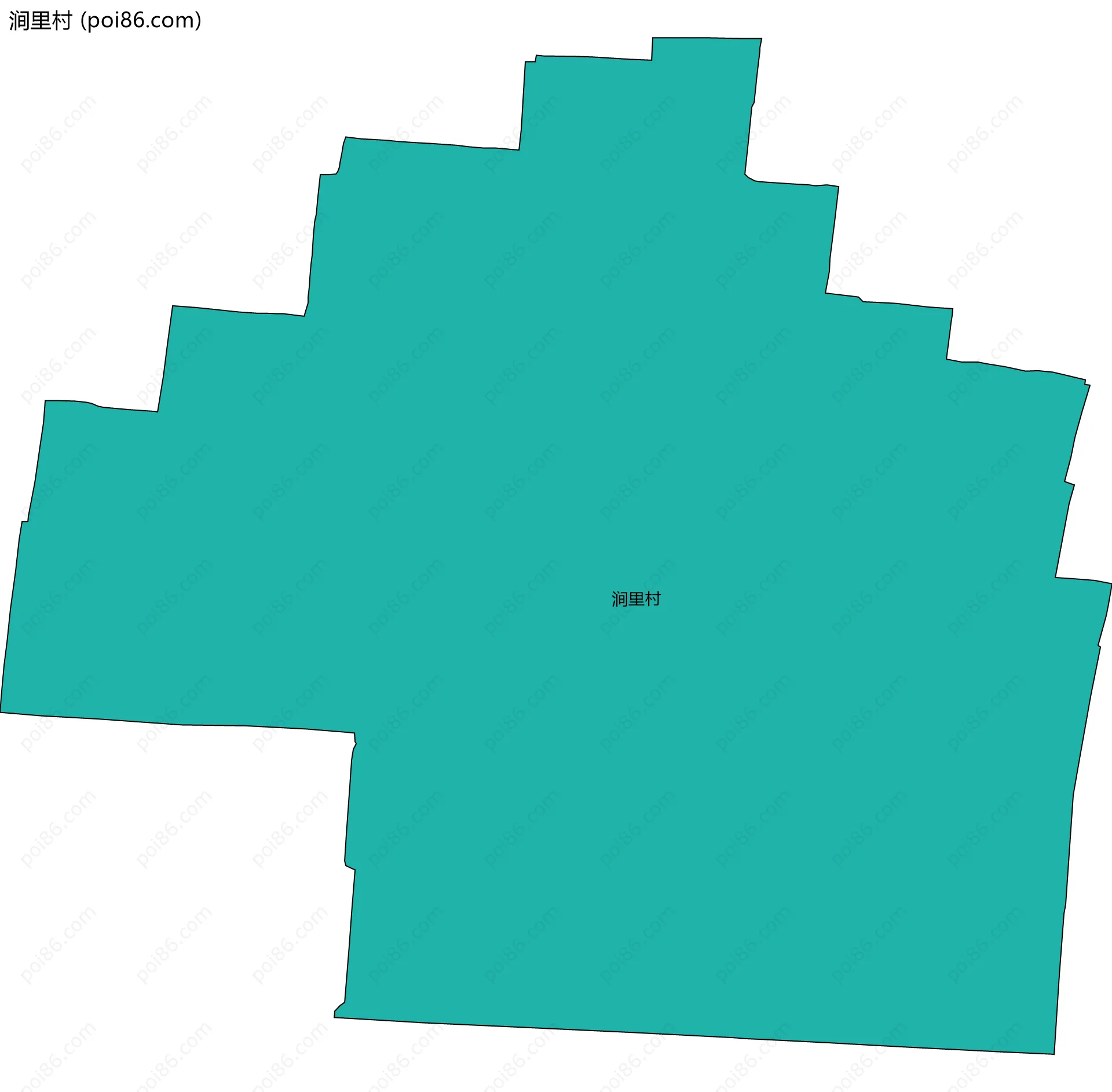 涧里村边界地图