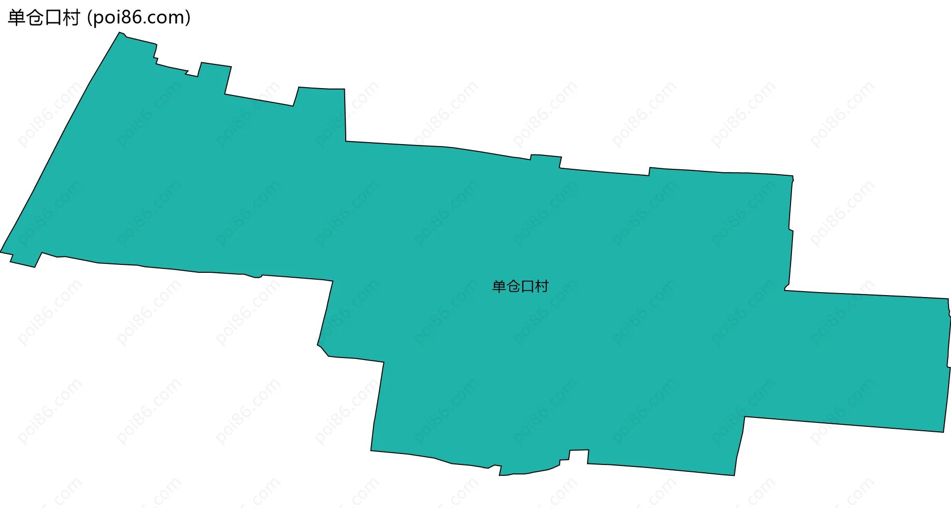 单仓口村边界地图