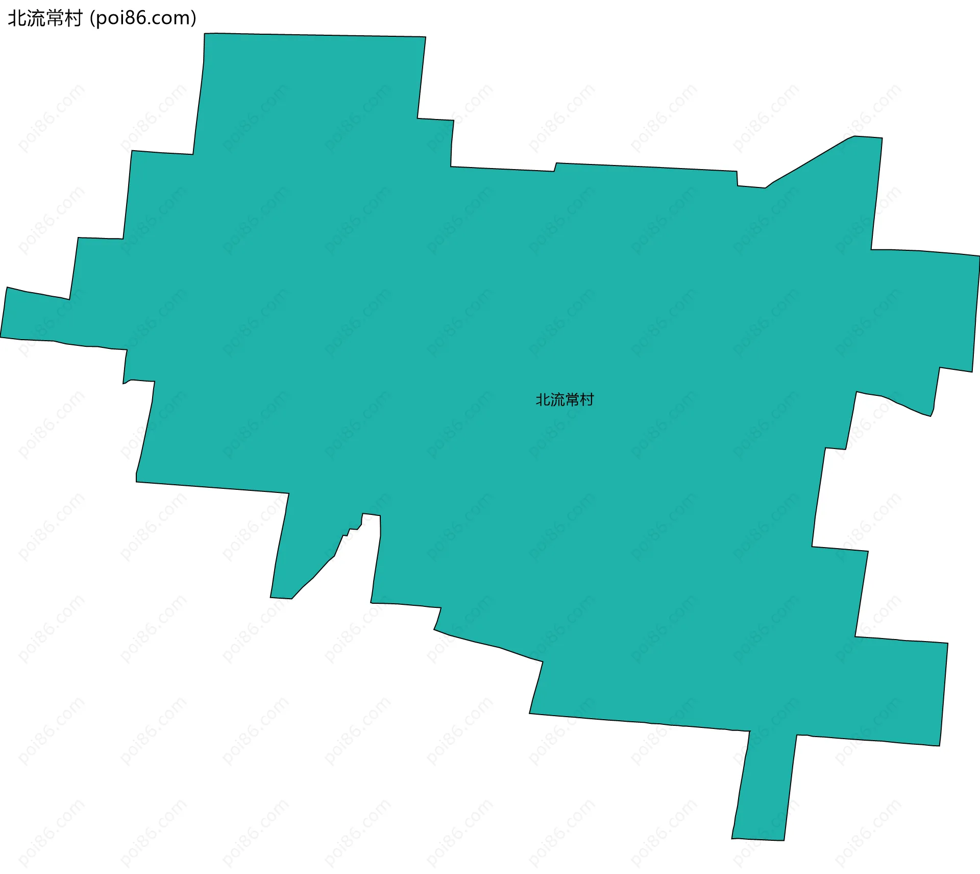 北流常村边界地图