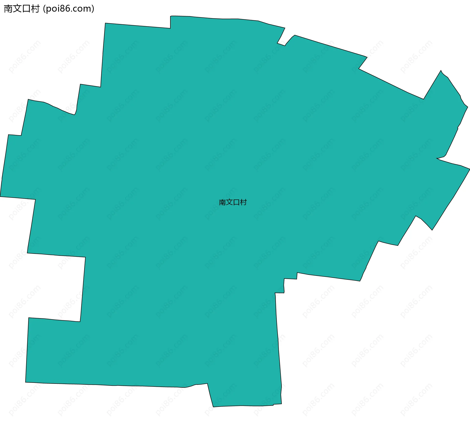 南文口村边界地图
