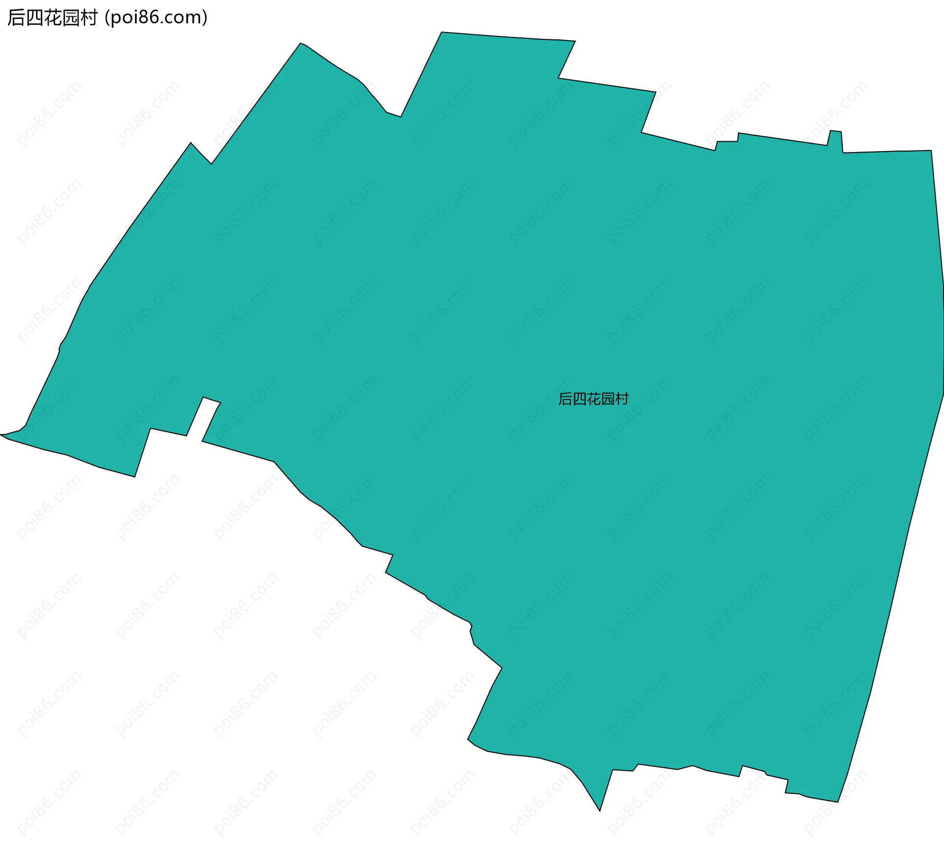 后四花园村边界地图