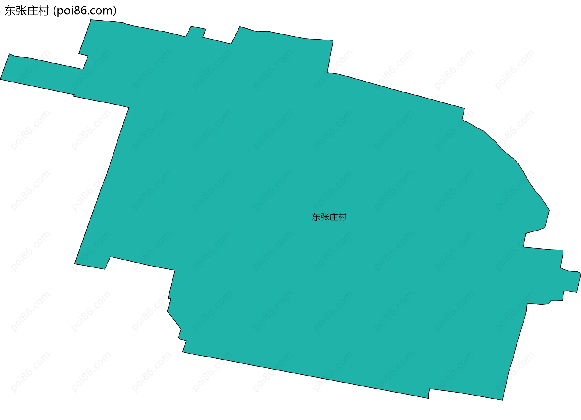 东张庄村边界地图