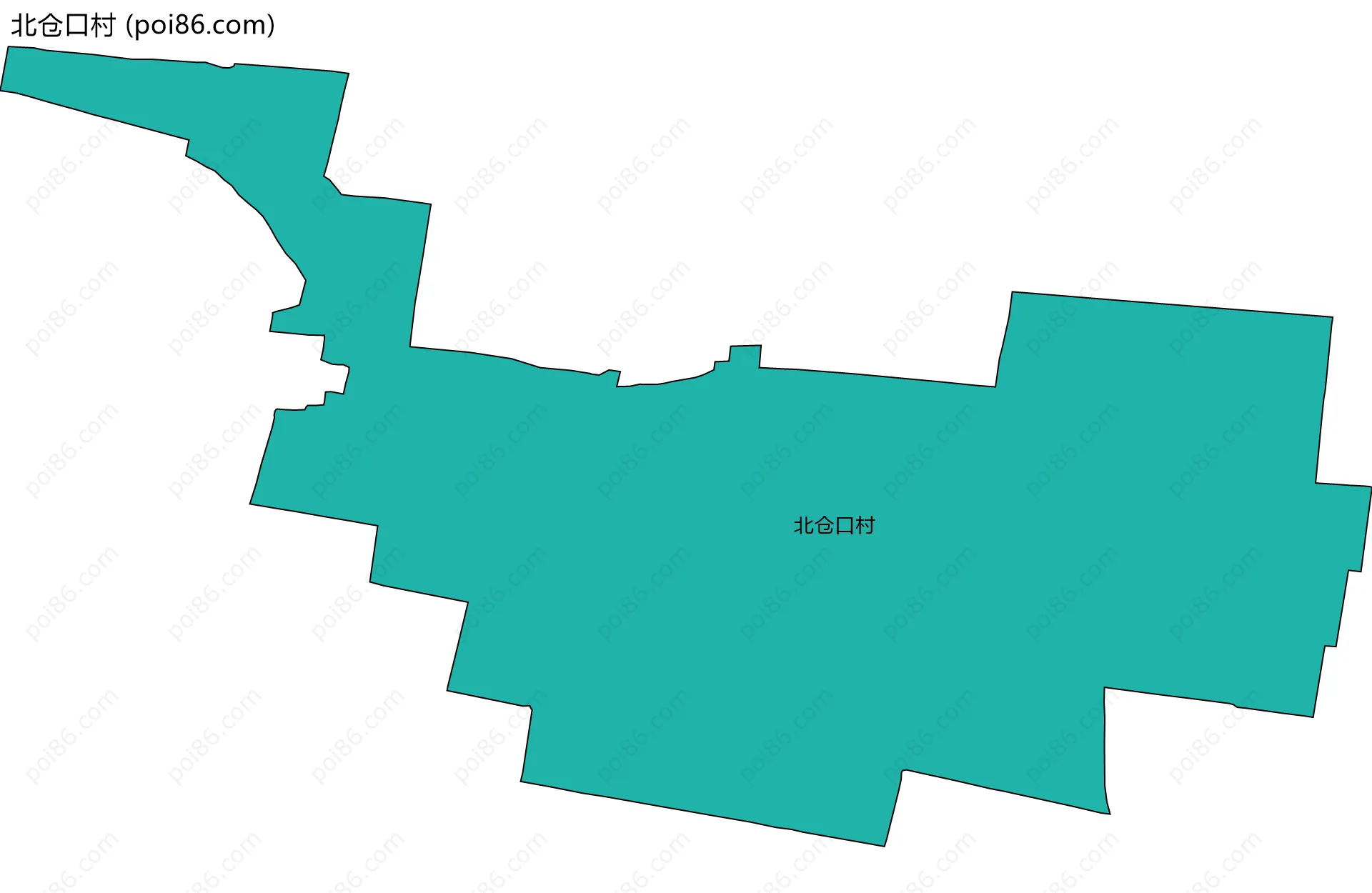北仓口村边界地图