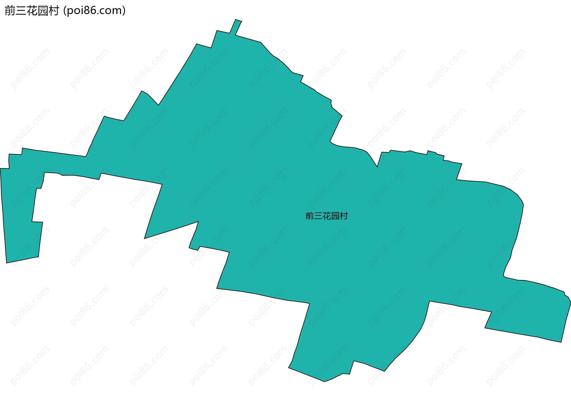 前三花园村边界地图