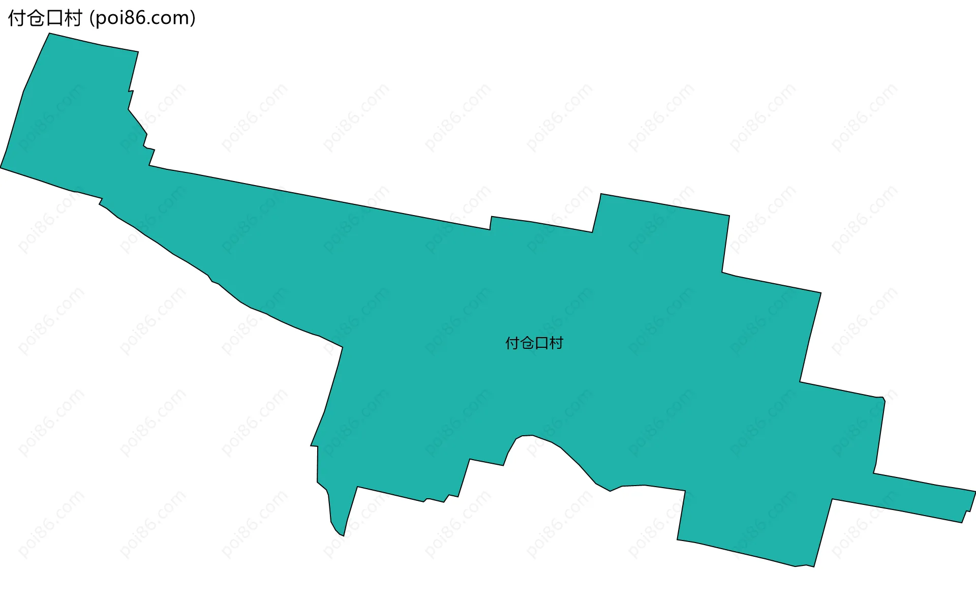 付仓口村边界地图