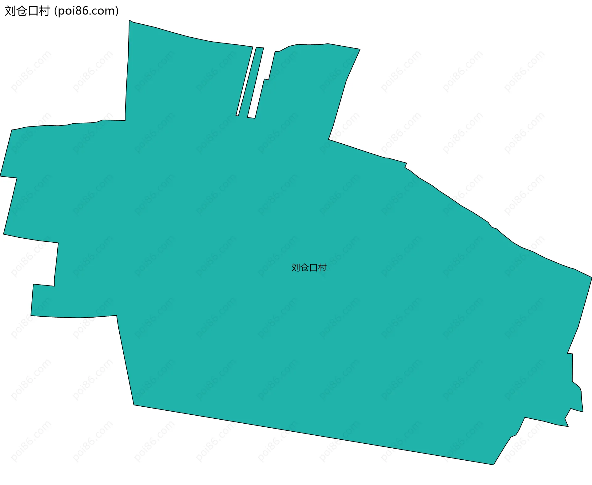 刘仓口村边界地图