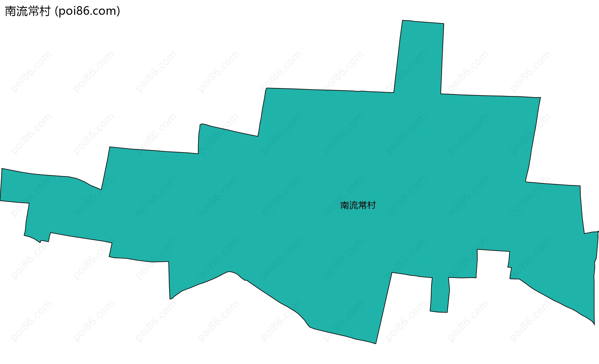 南流常村边界地图