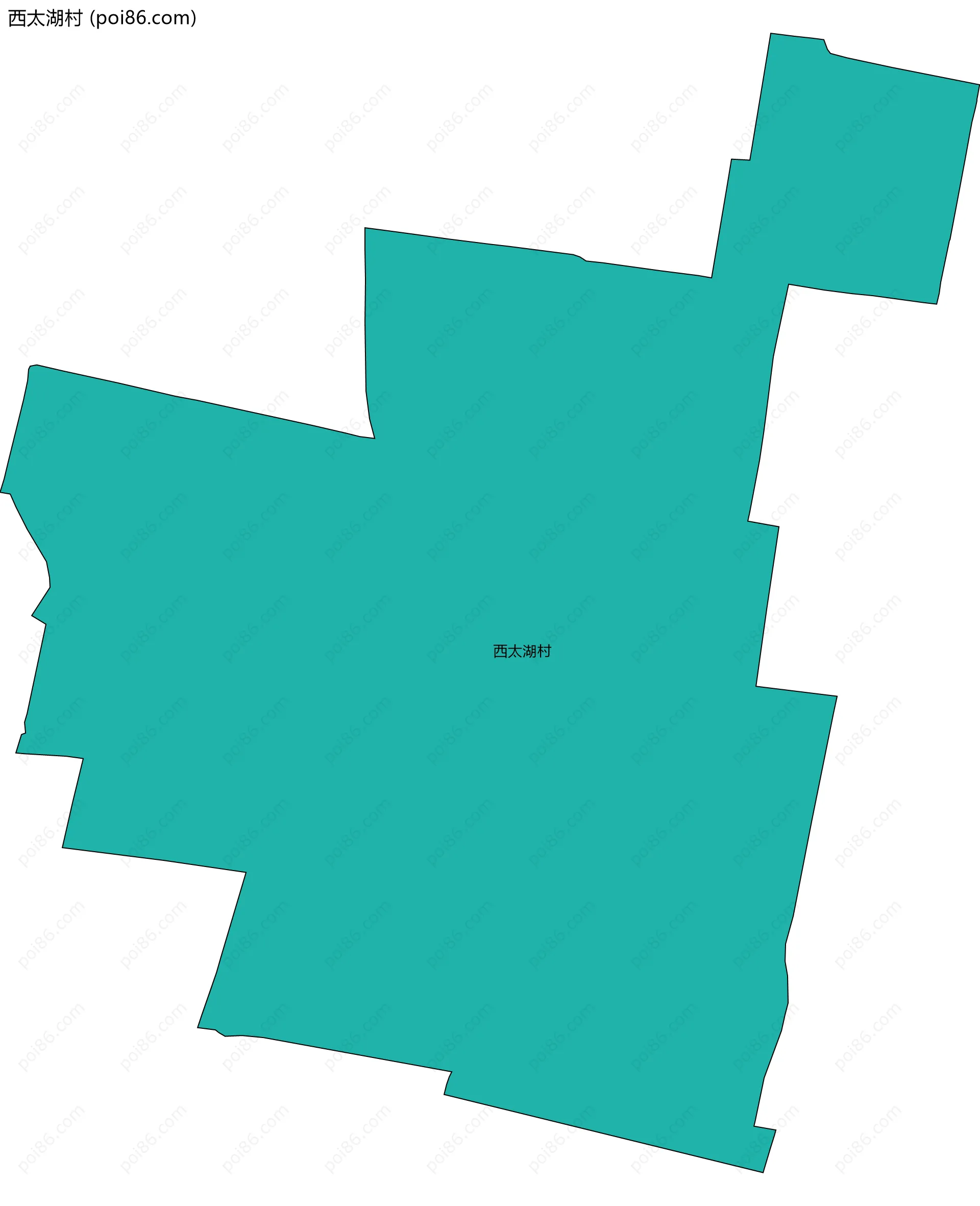 西太湖村边界地图