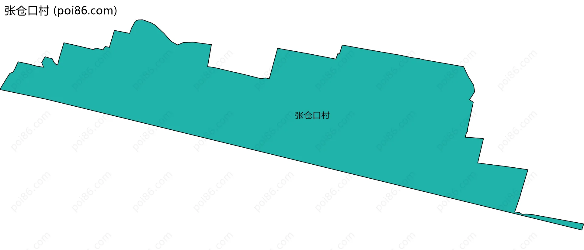 张仓口村边界地图