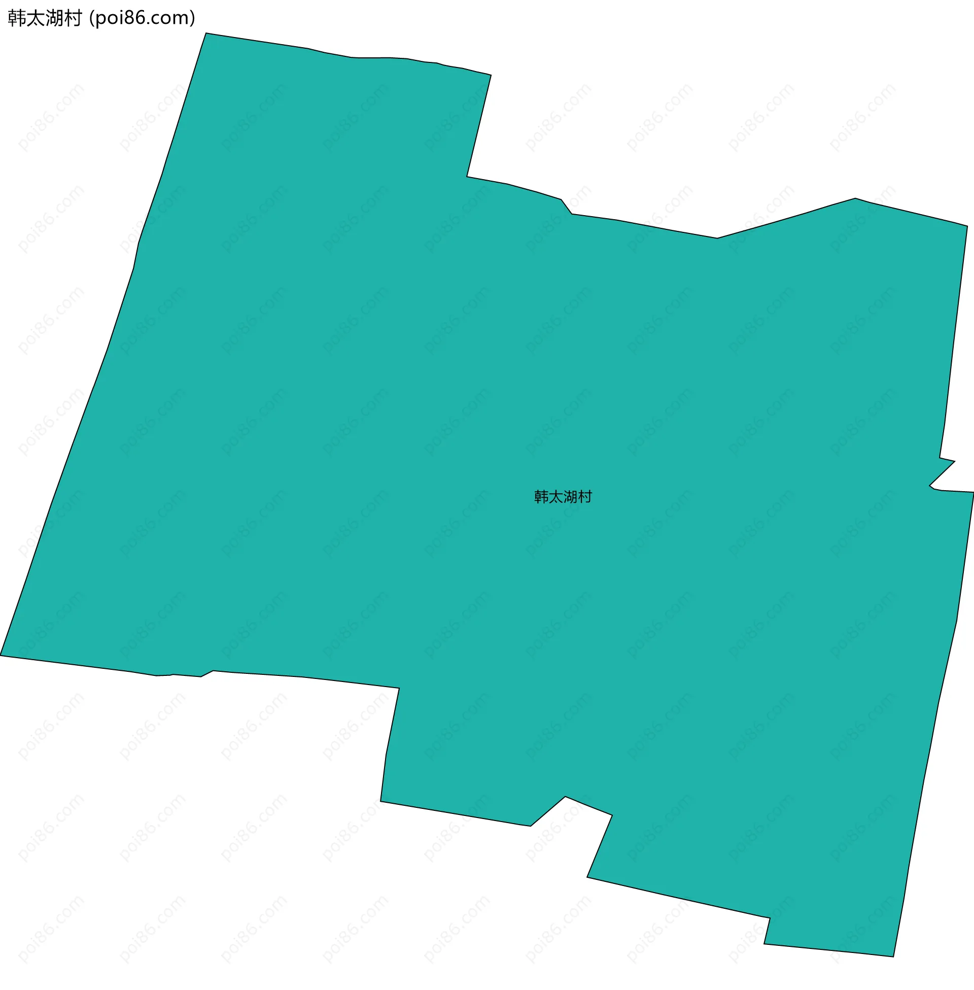 韩太湖村边界地图