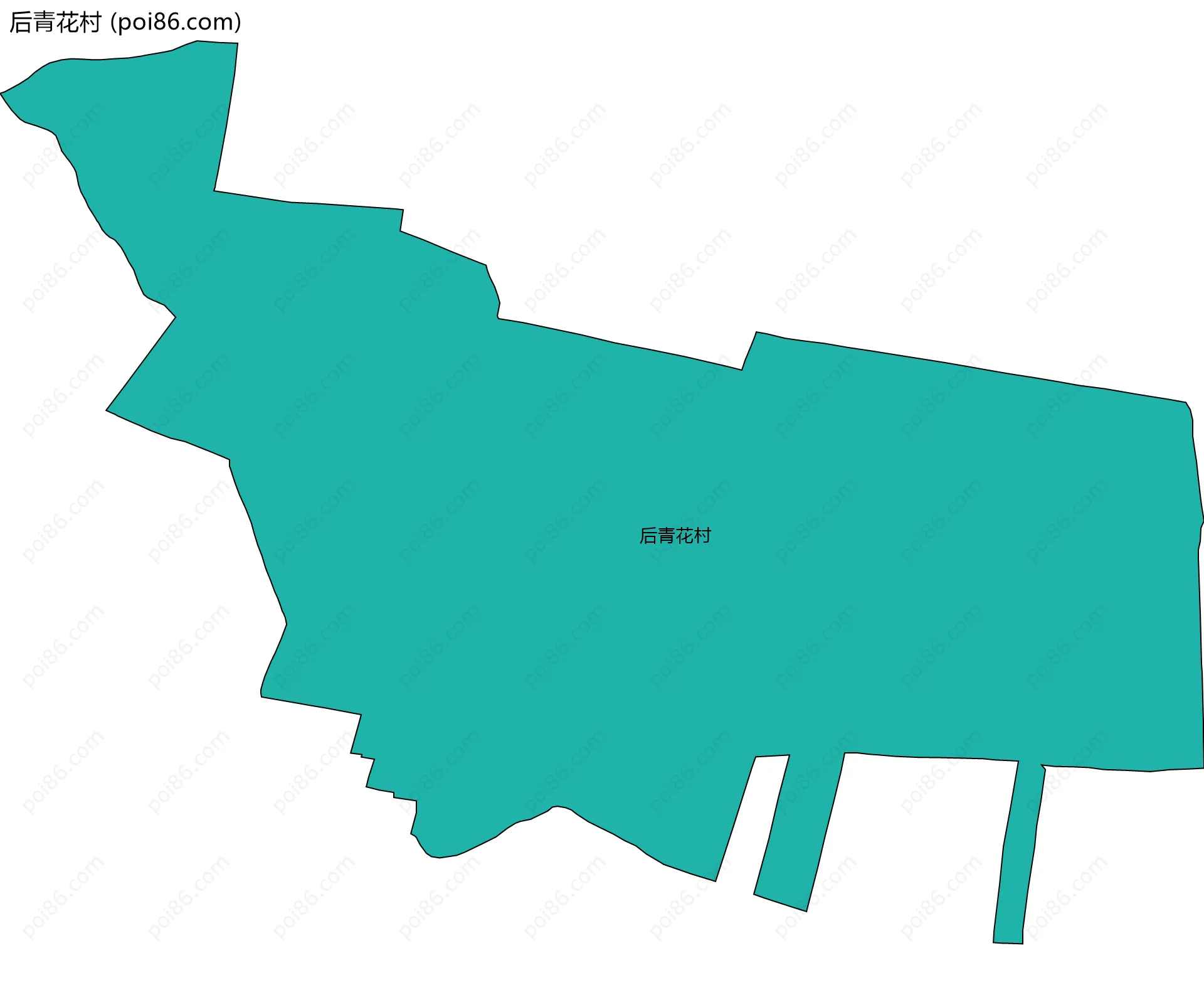 后青花村边界地图