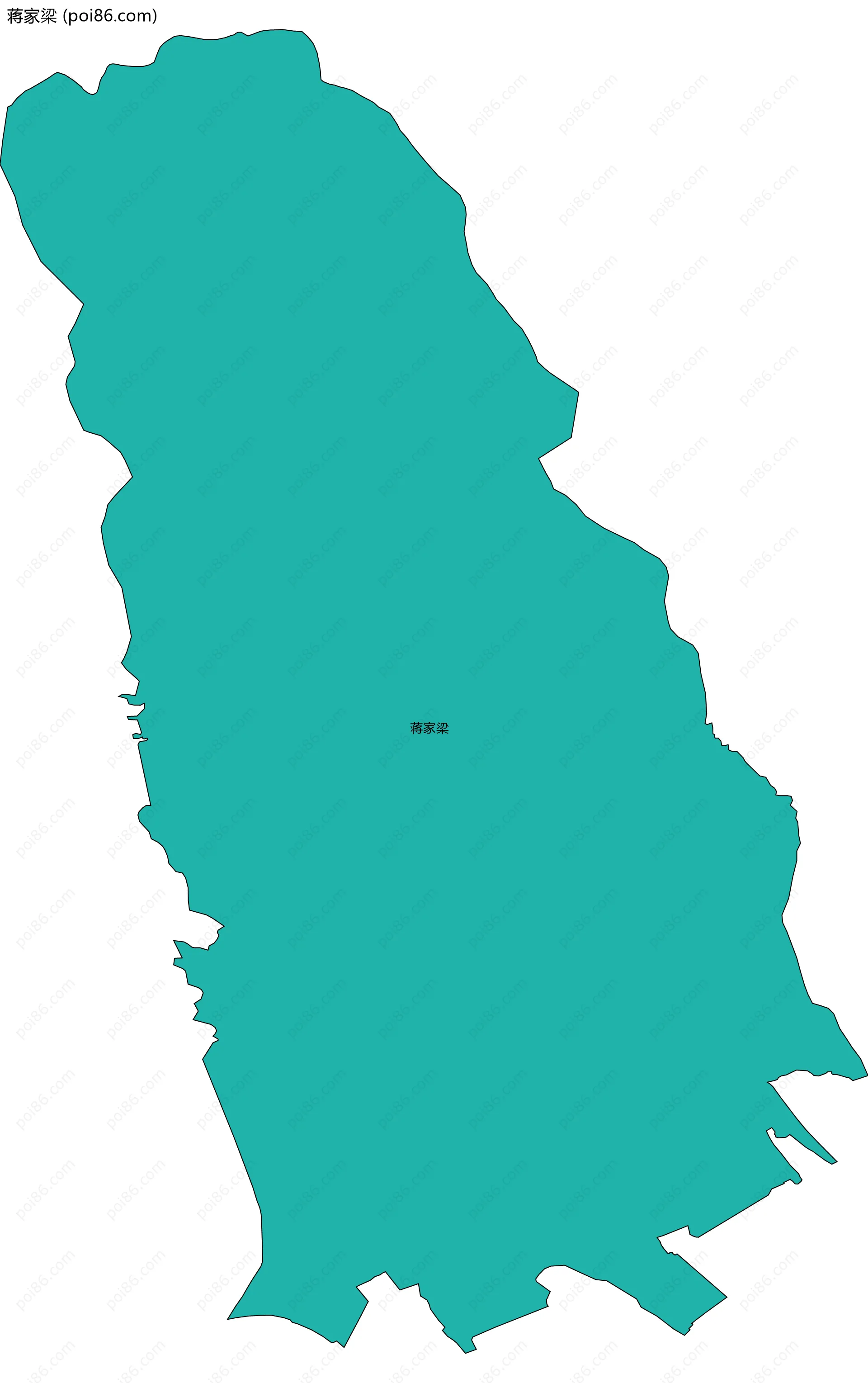 蒋家梁边界地图