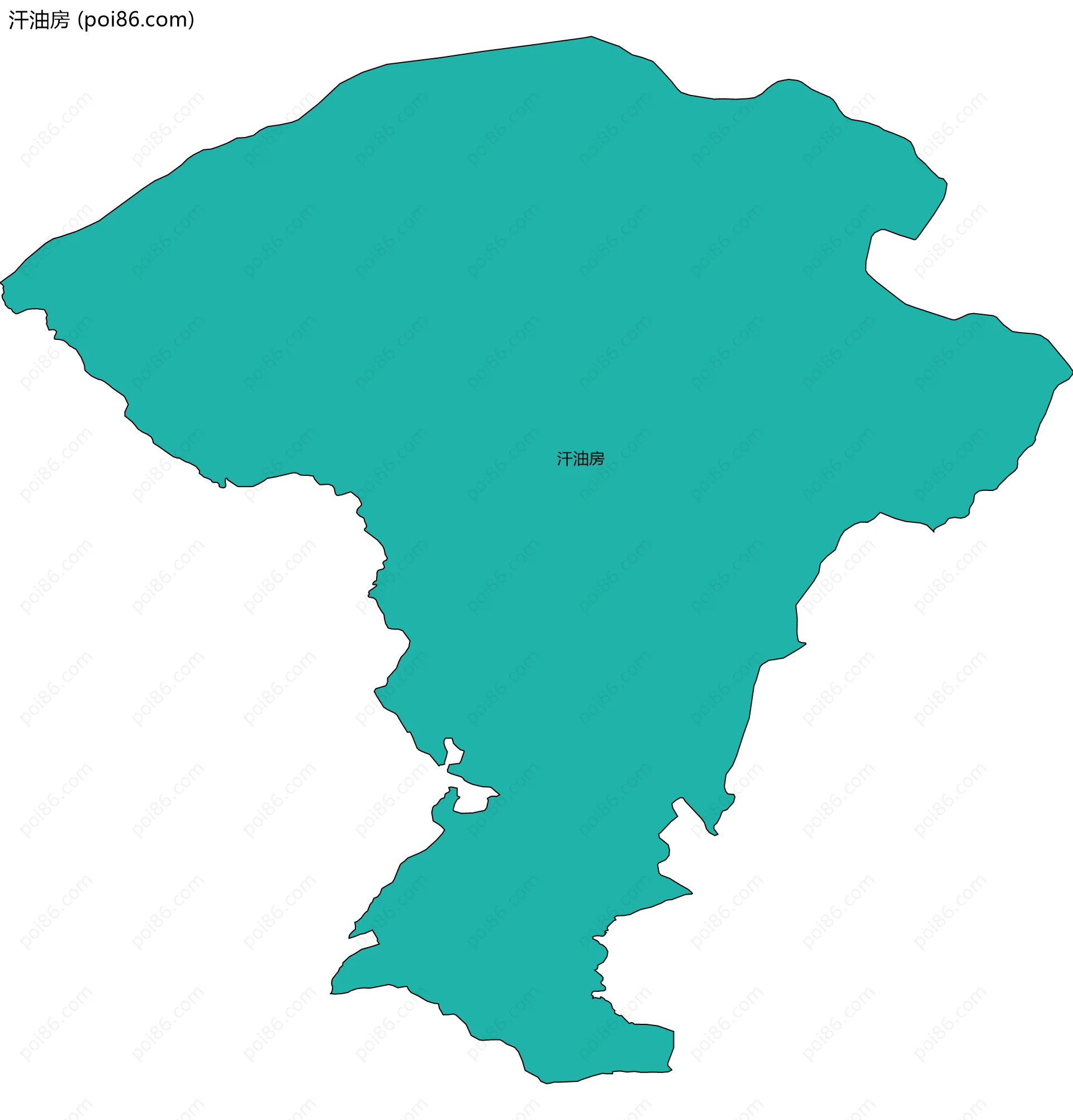 汗油房边界地图