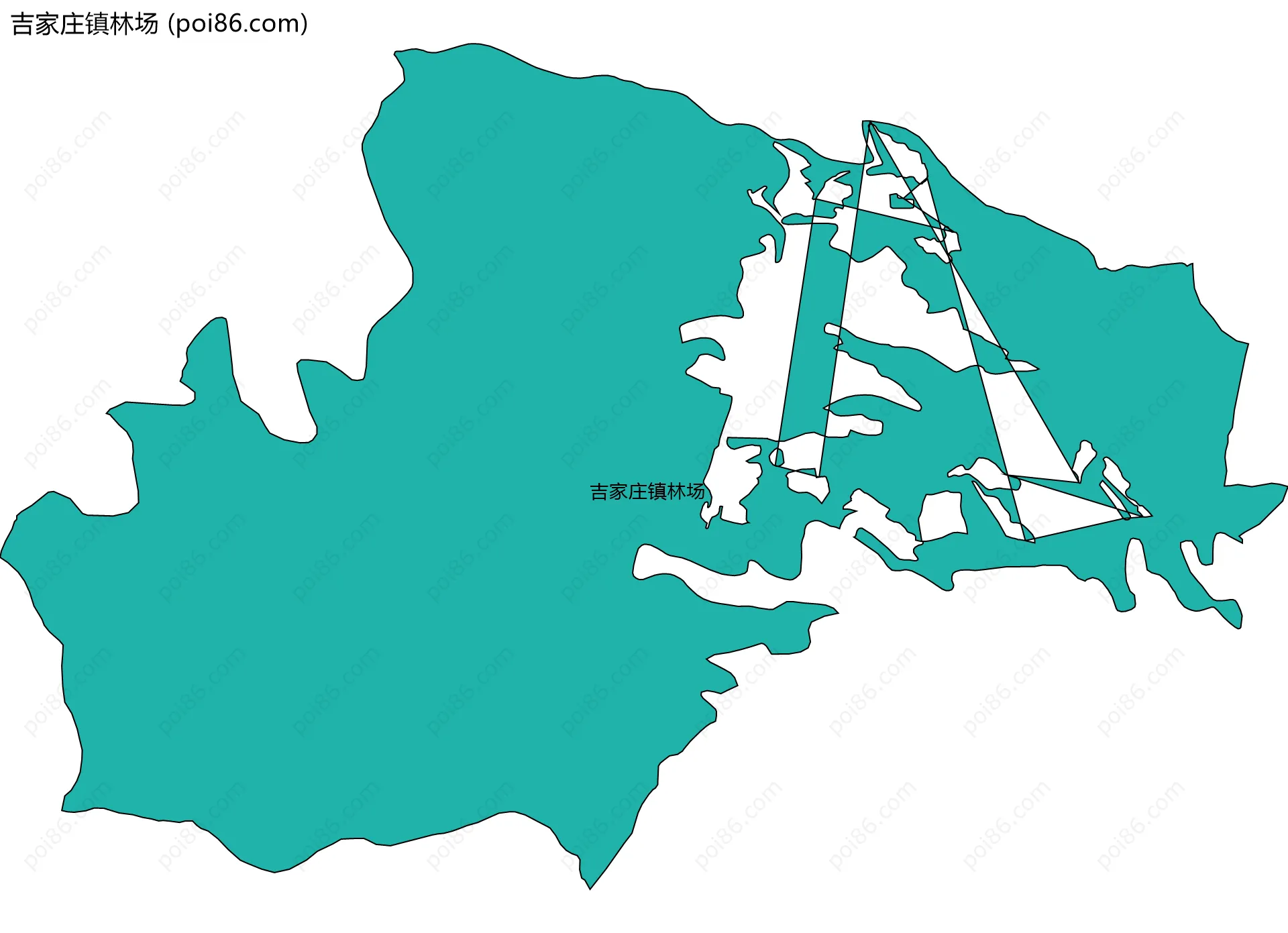吉家庄镇林场边界地图