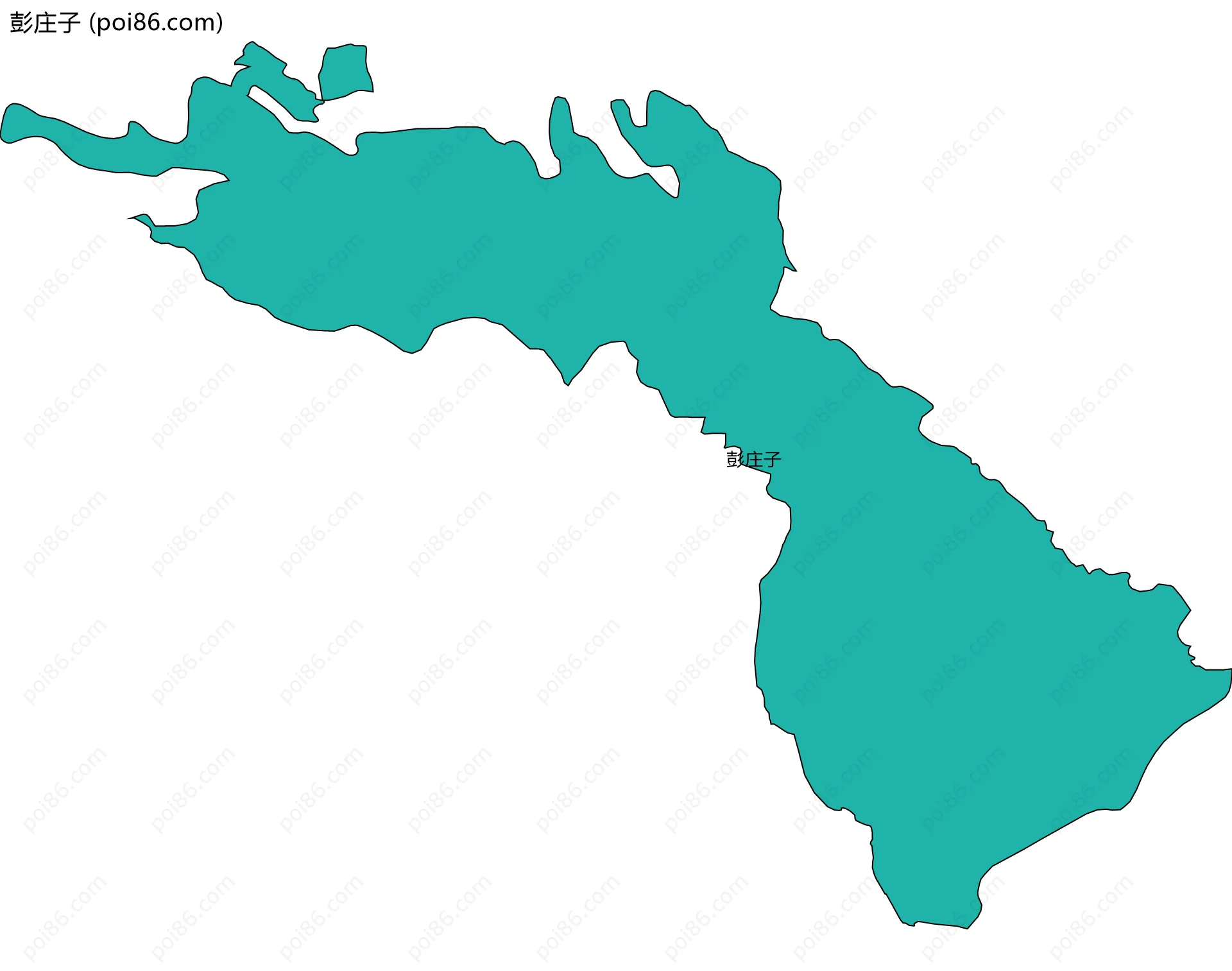 彭庄子边界地图