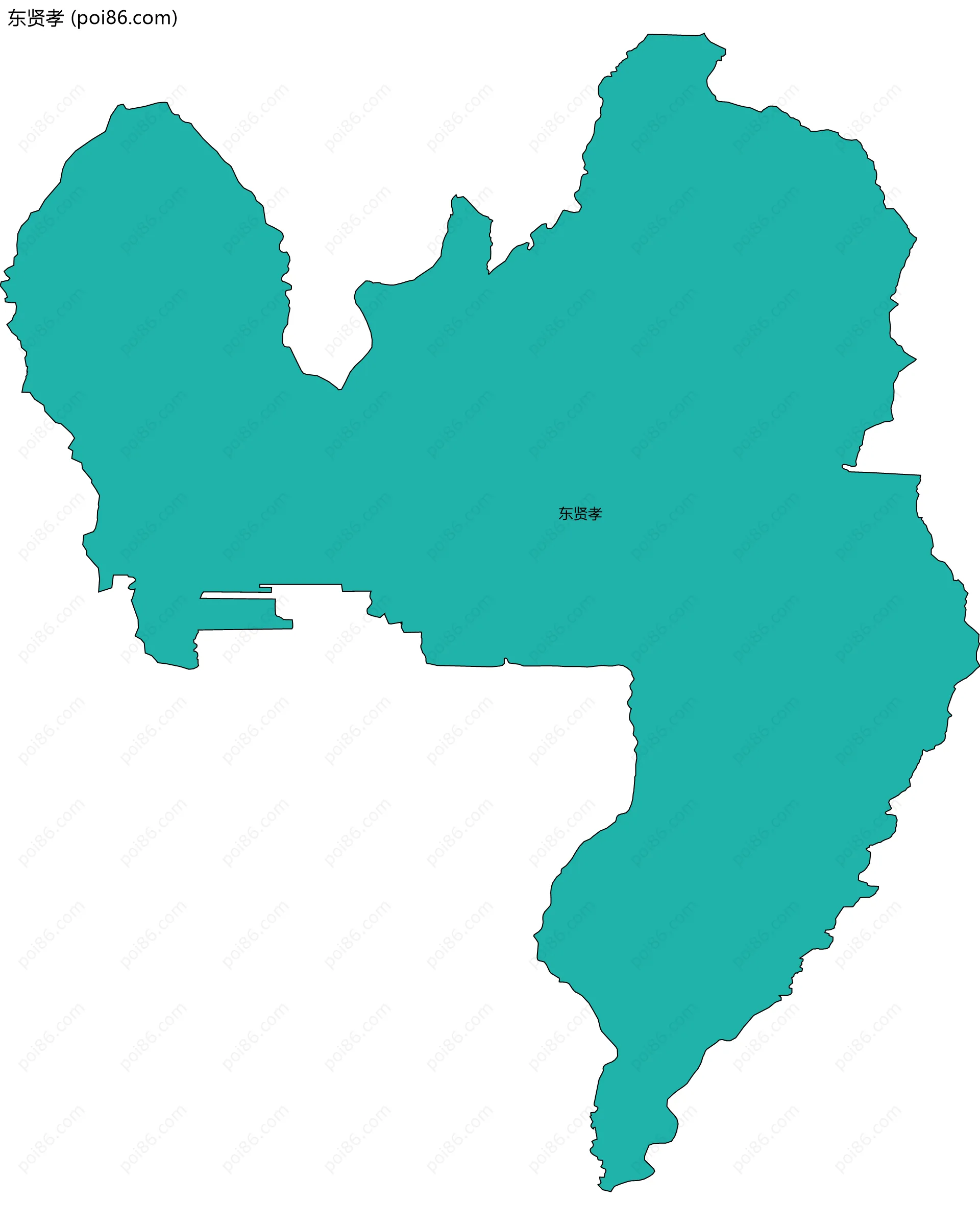 东贤孝边界地图