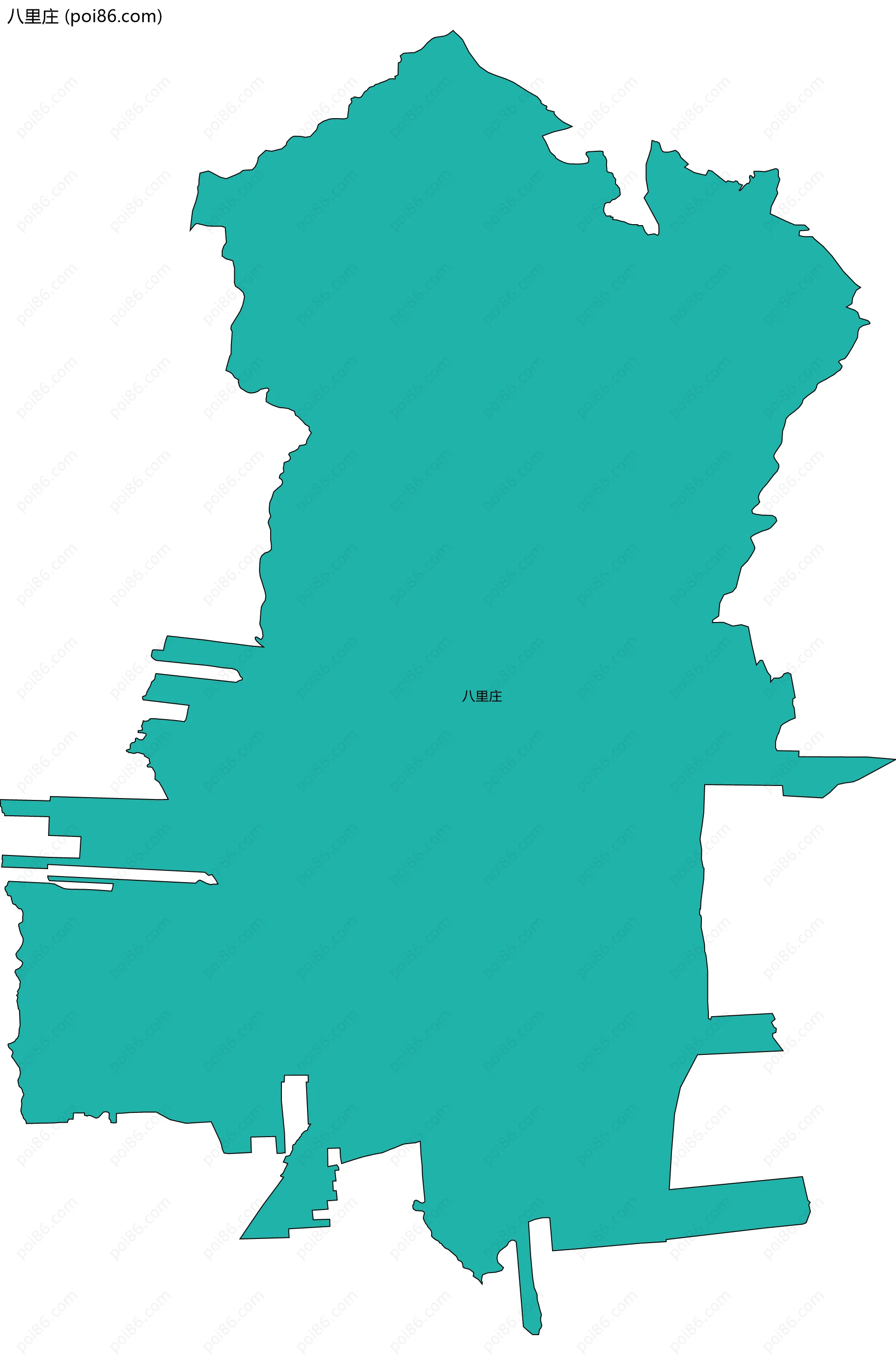 八里庄边界地图