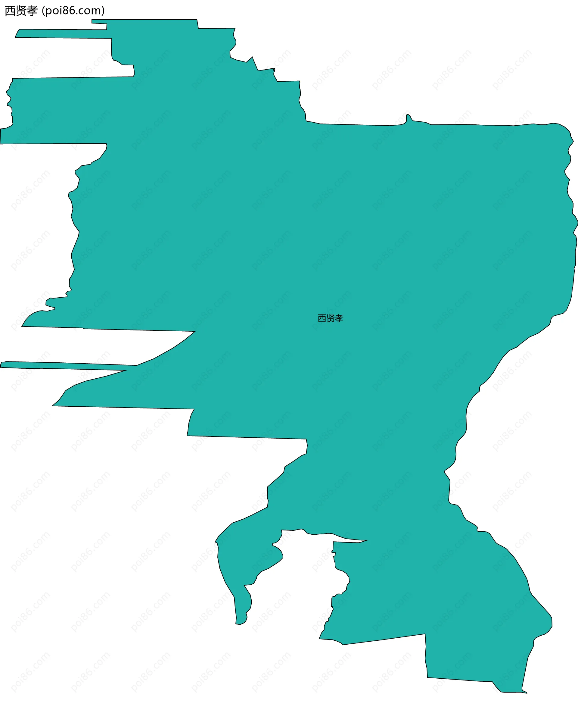 西贤孝边界地图