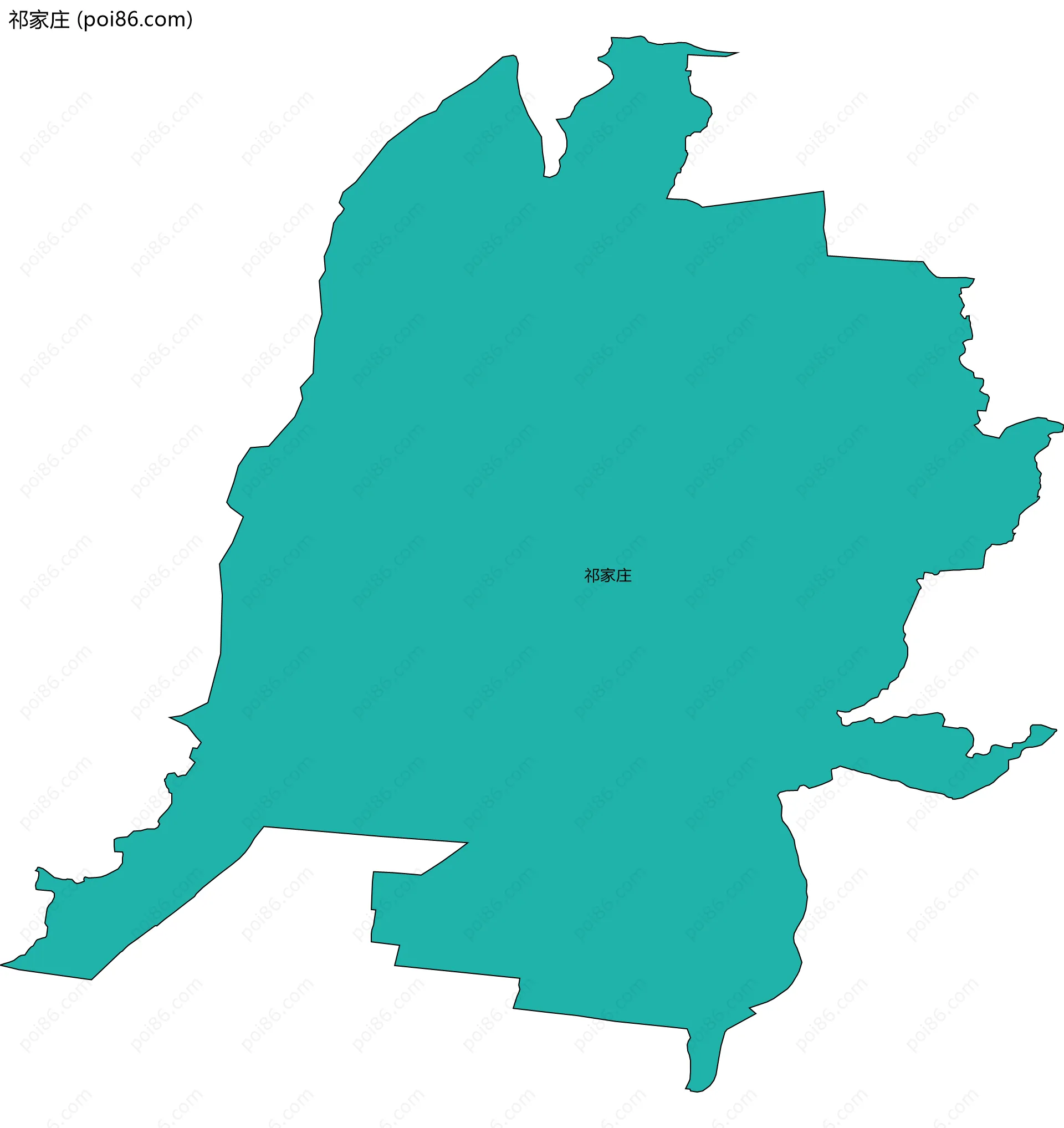 祁家庄边界地图