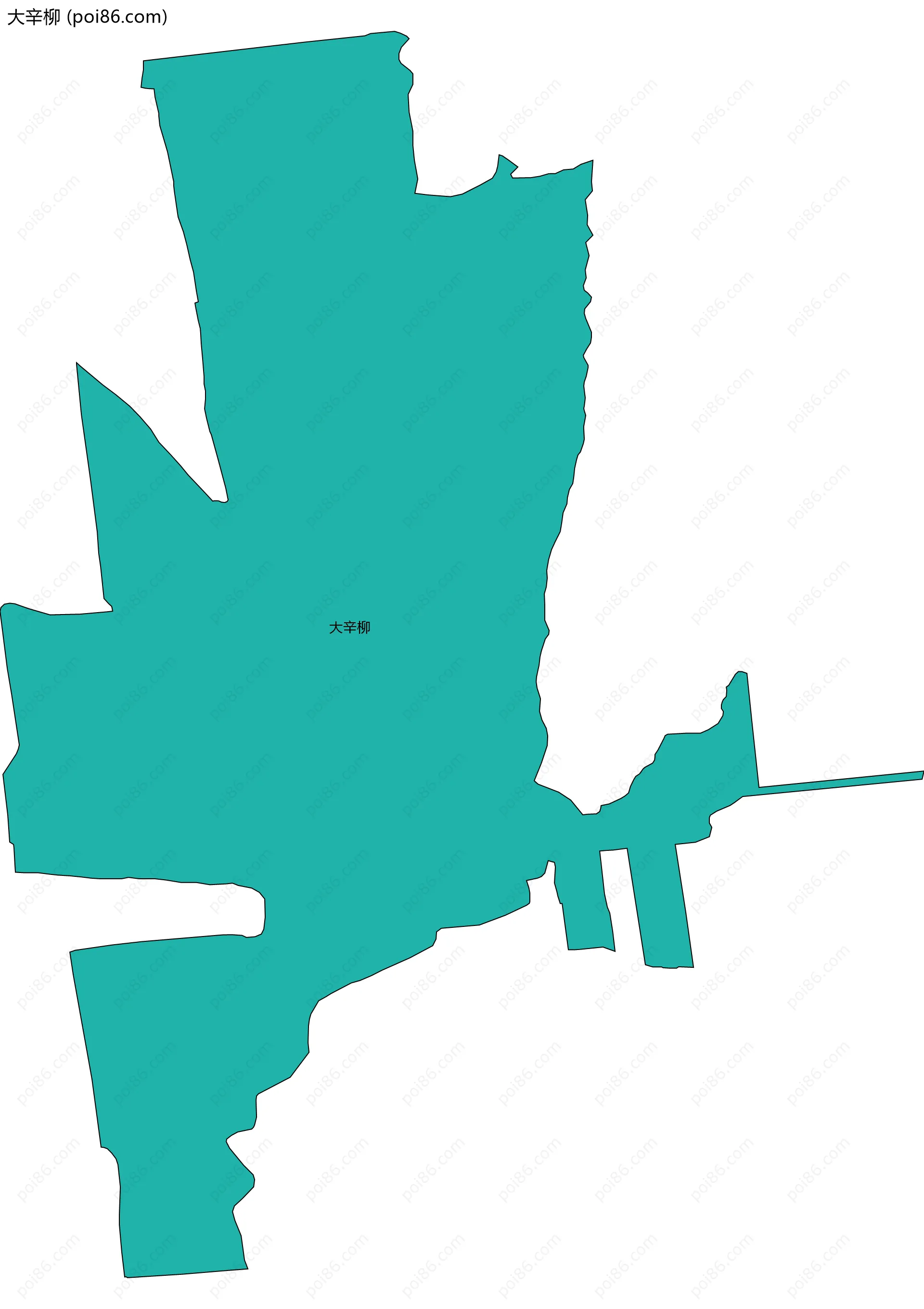 大辛柳边界地图