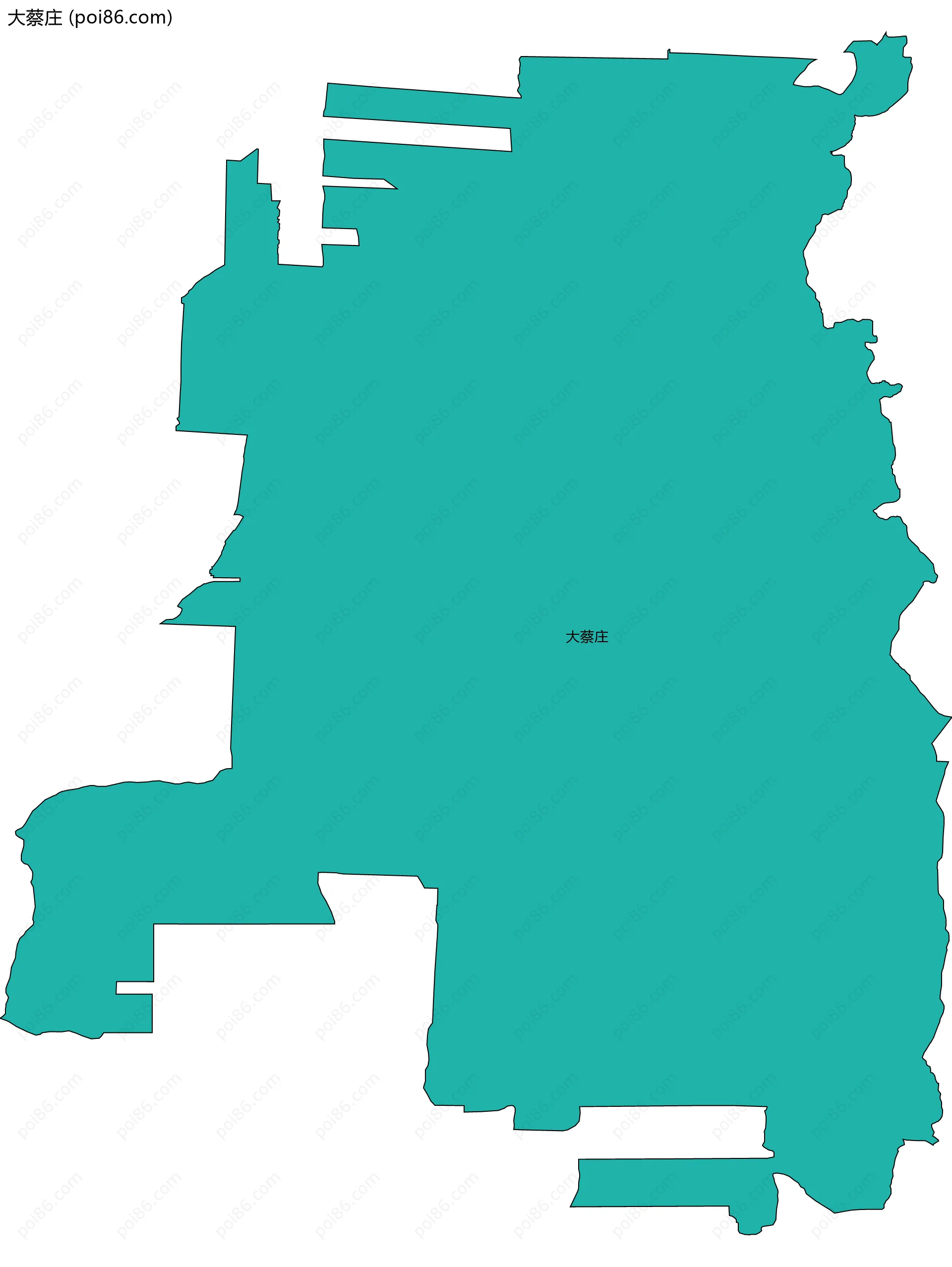 大蔡庄边界地图