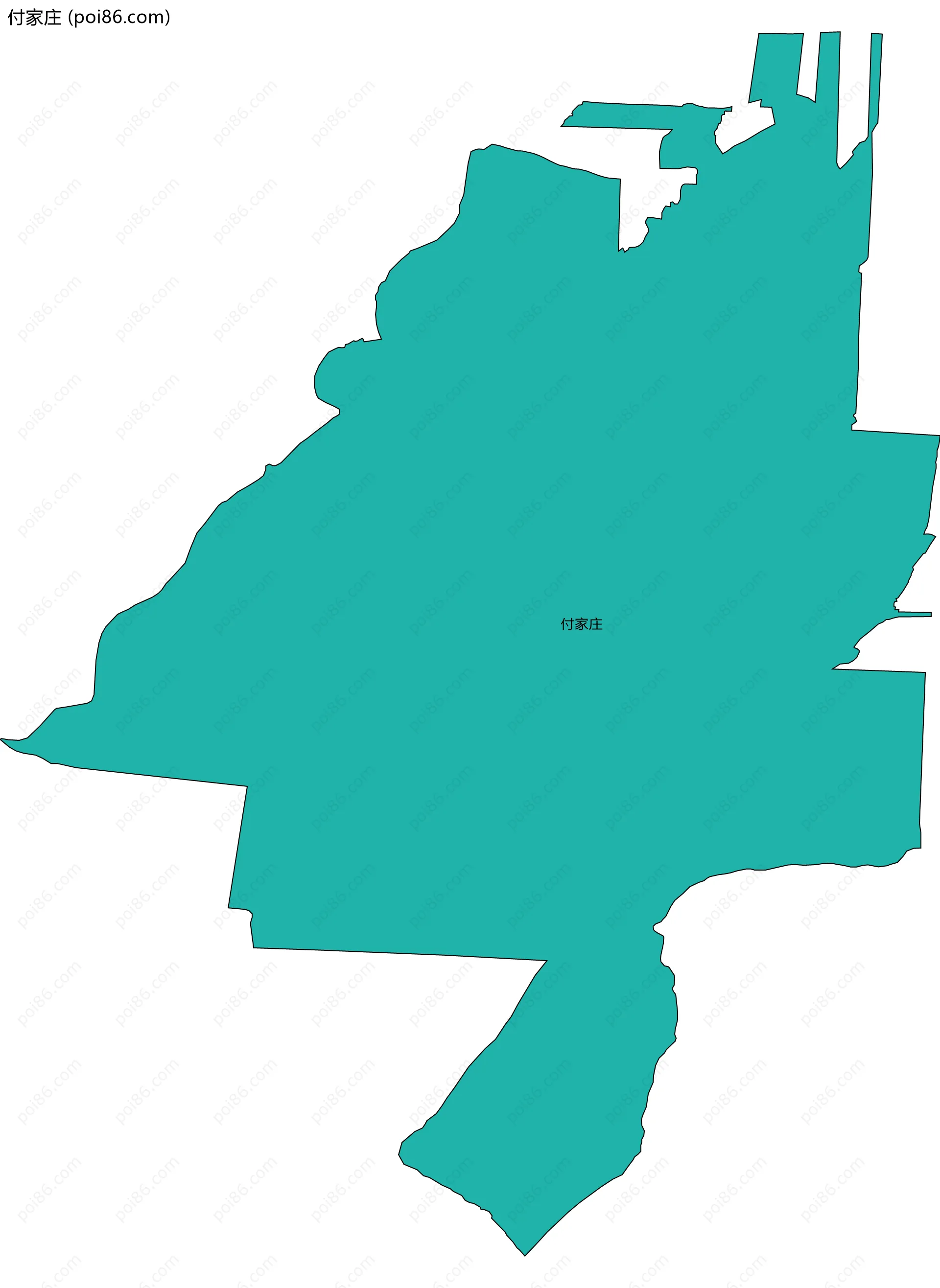 付家庄边界地图
