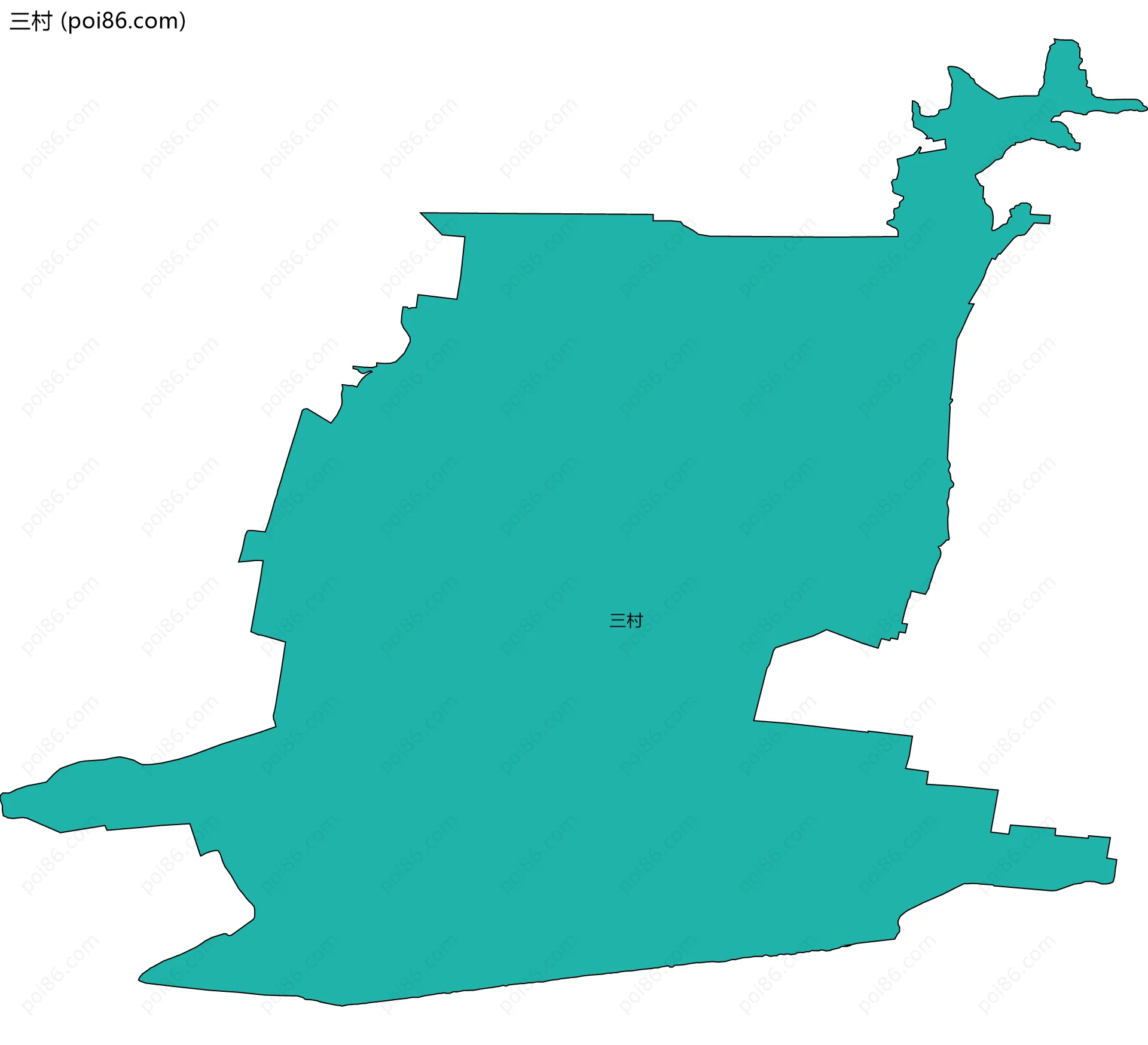 三村边界地图
