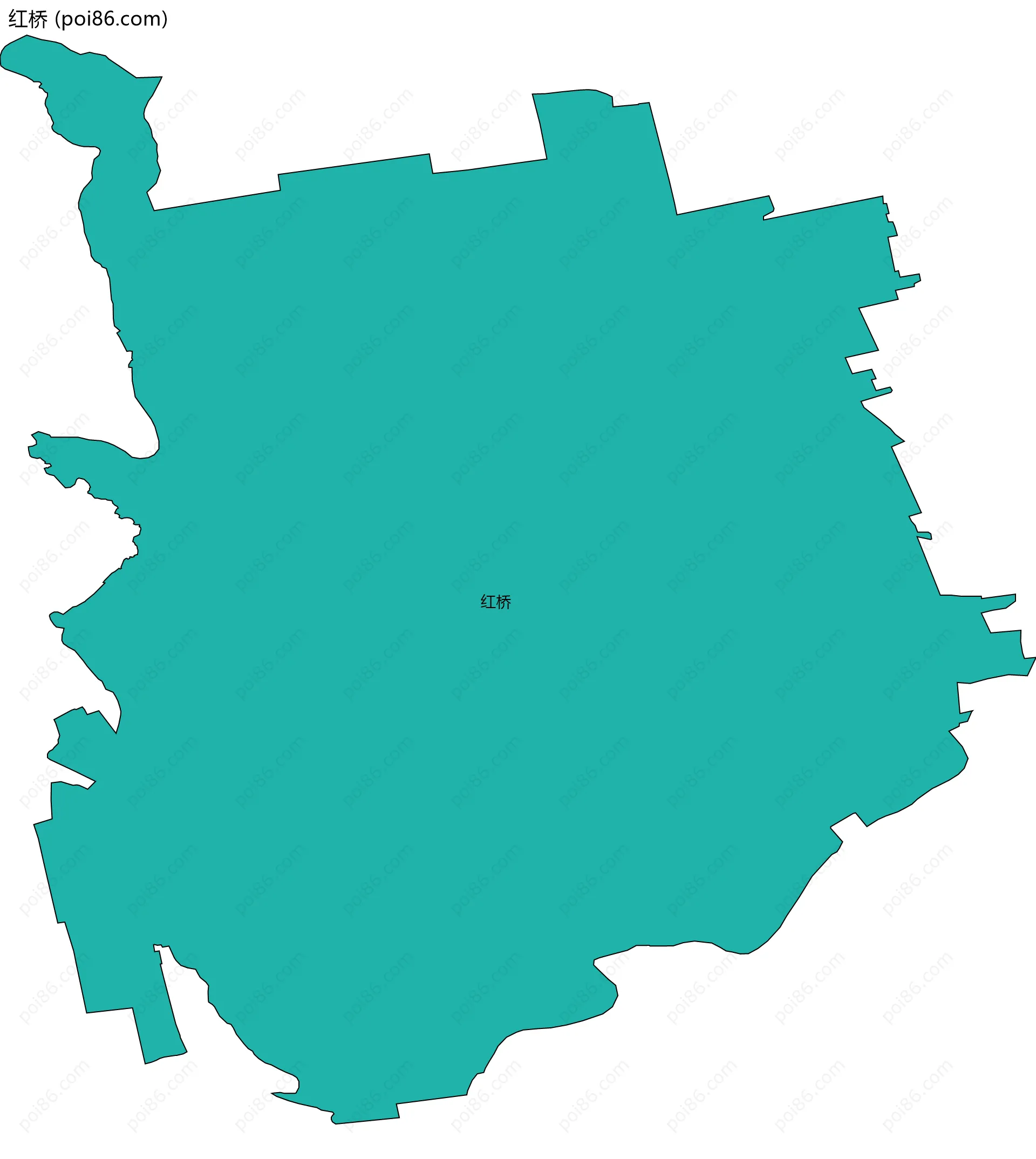 红桥边界地图