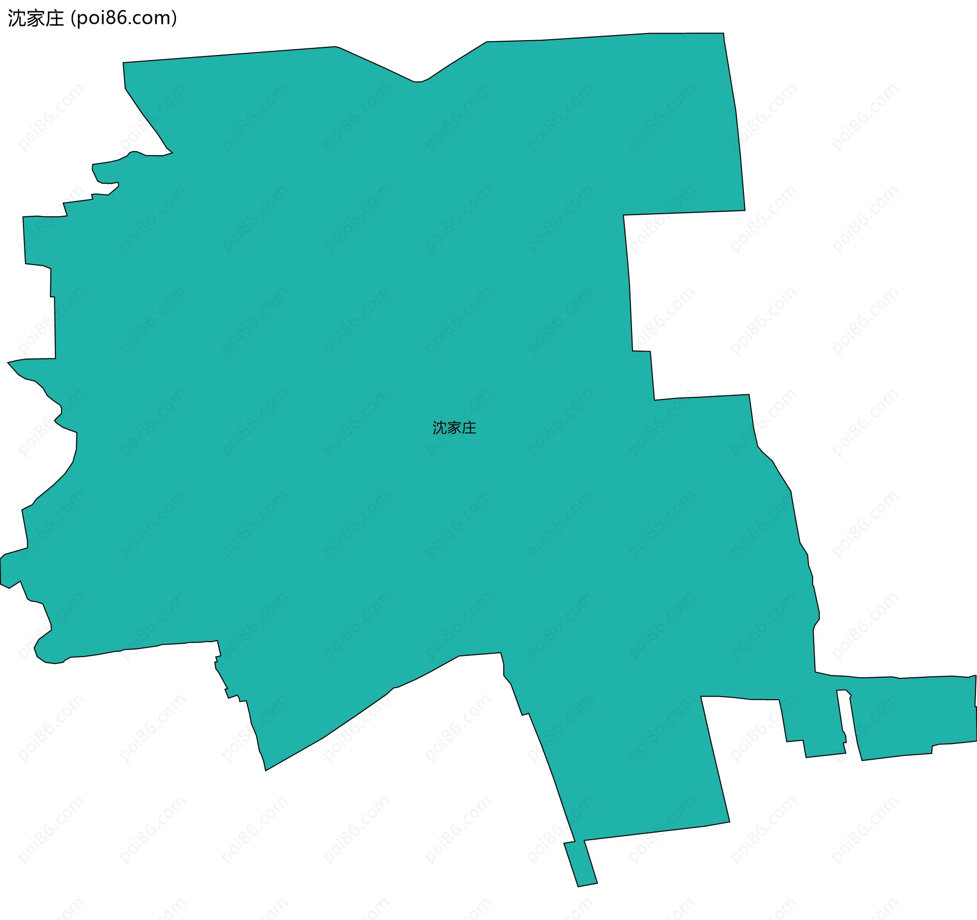 沈家庄边界地图