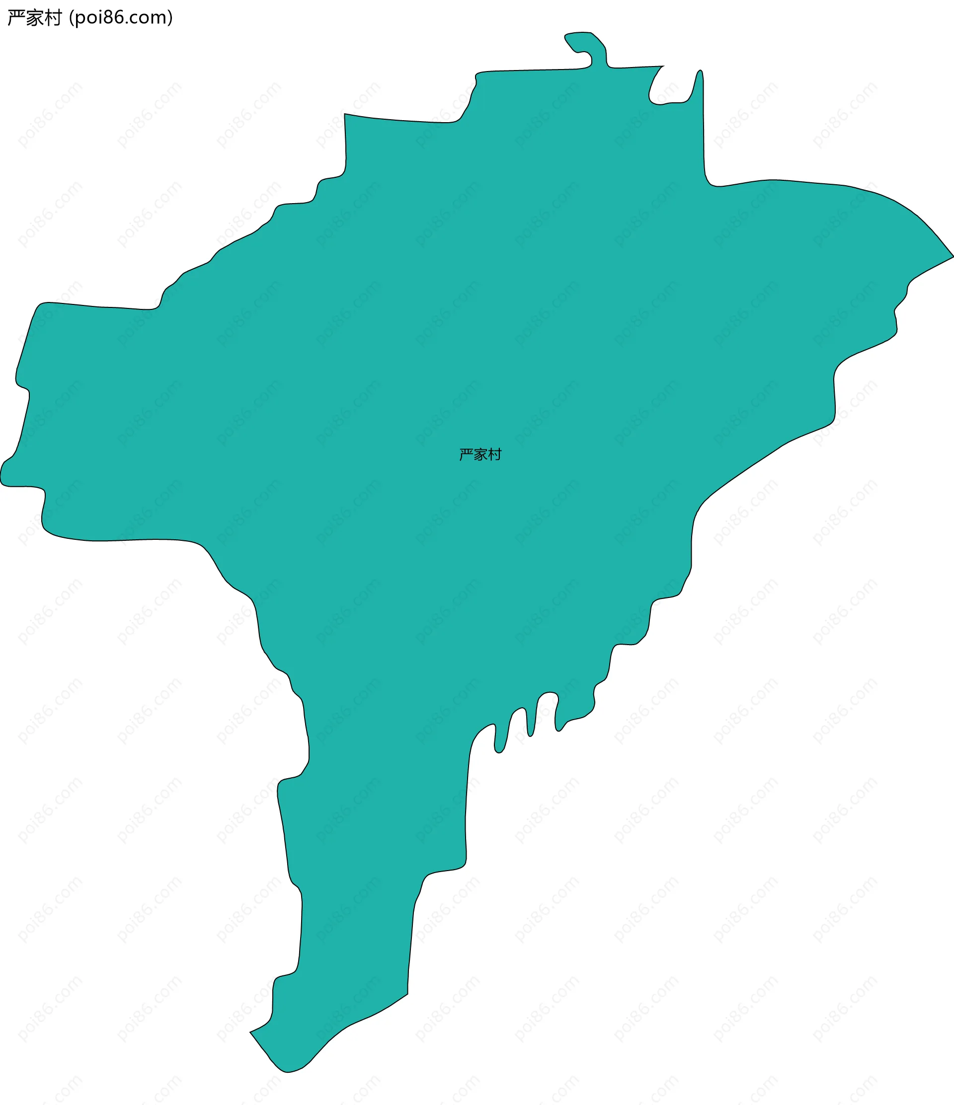 严家村边界地图
