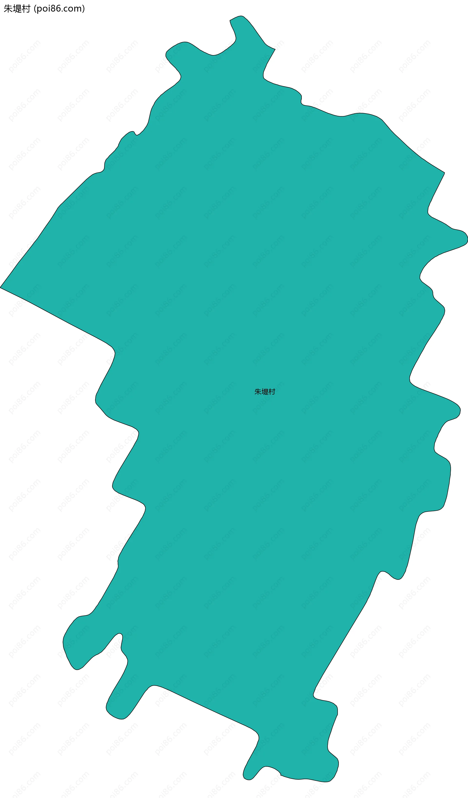 朱堤村边界地图