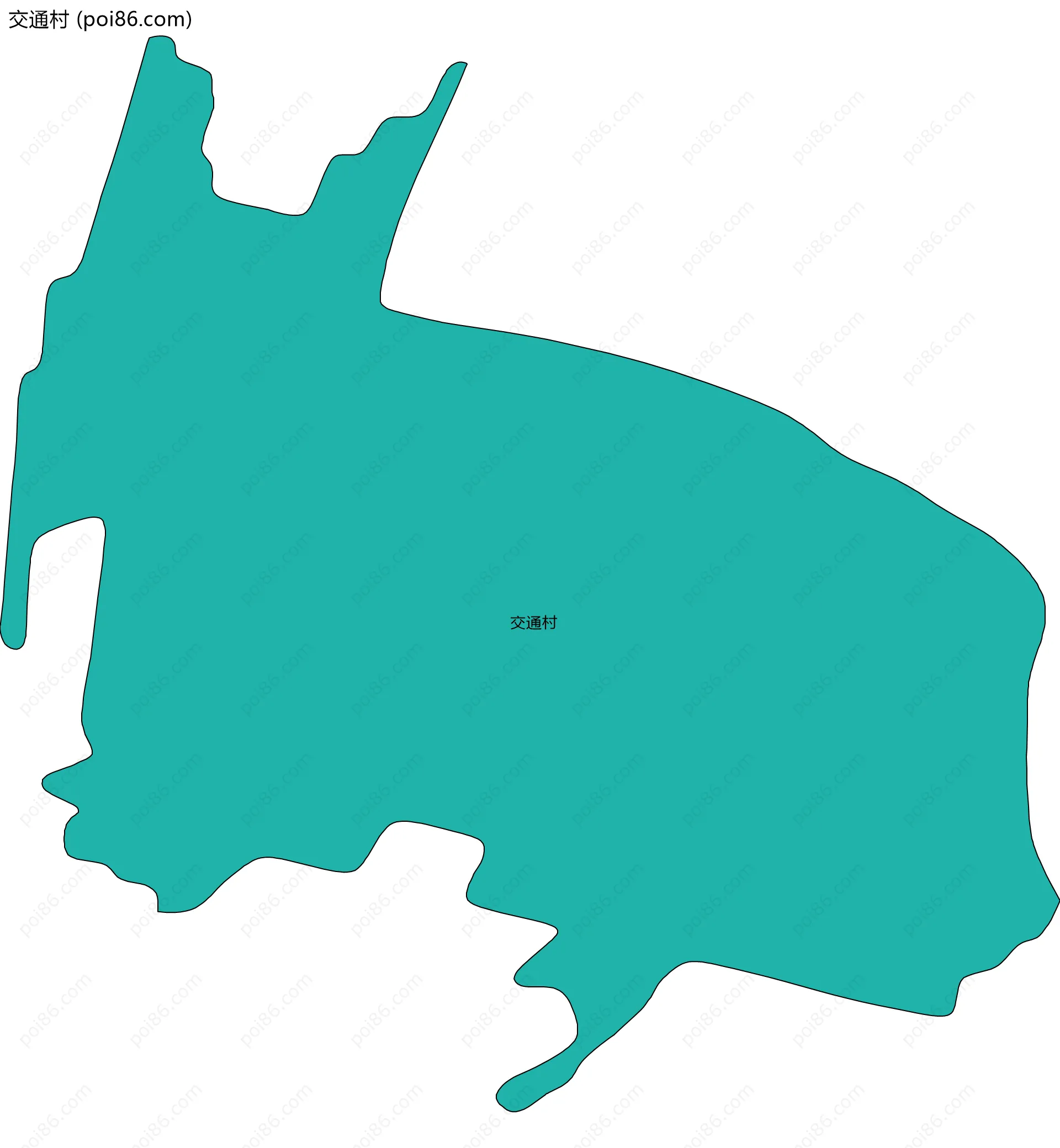 交通村边界地图