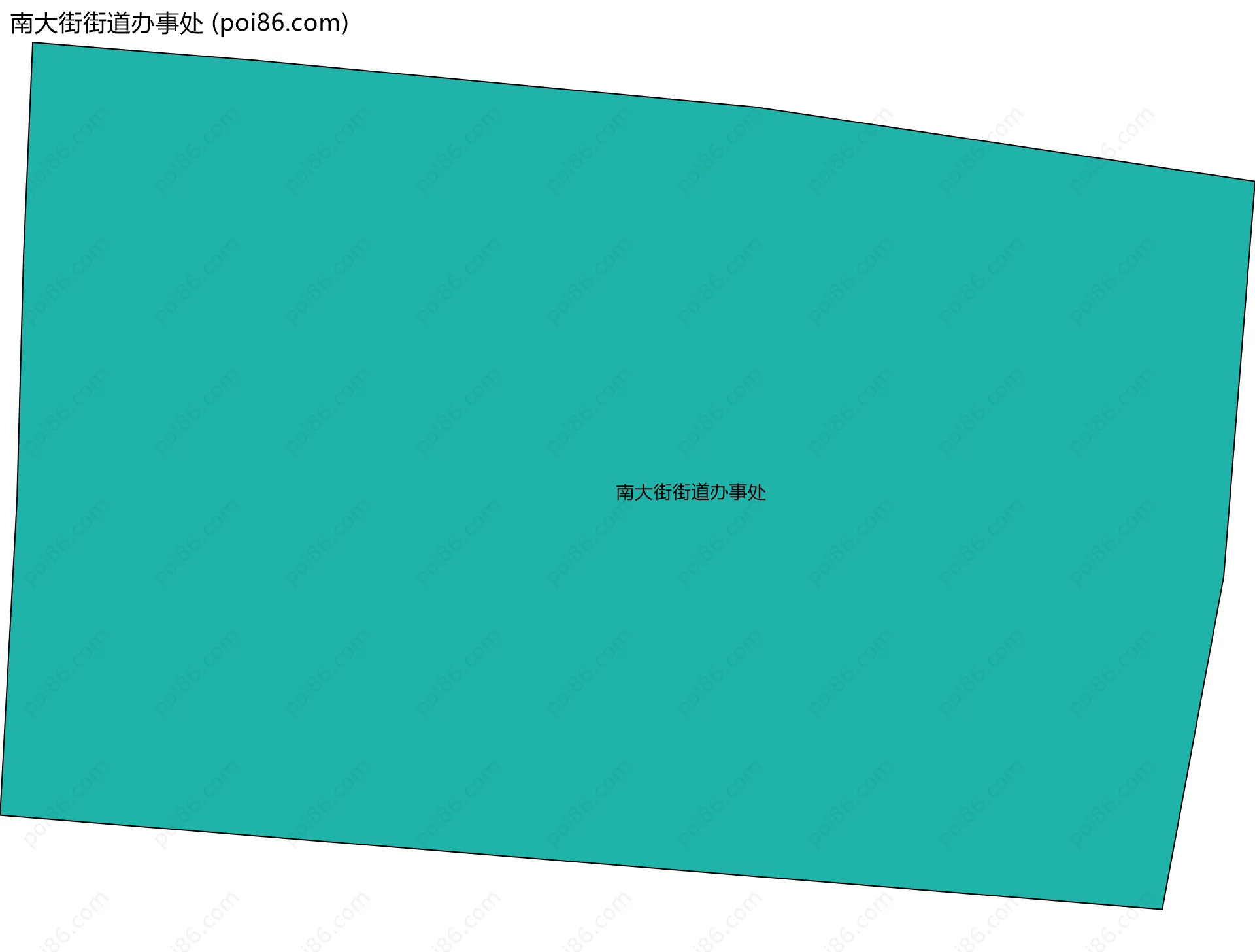 南大街街道办事处边界地图