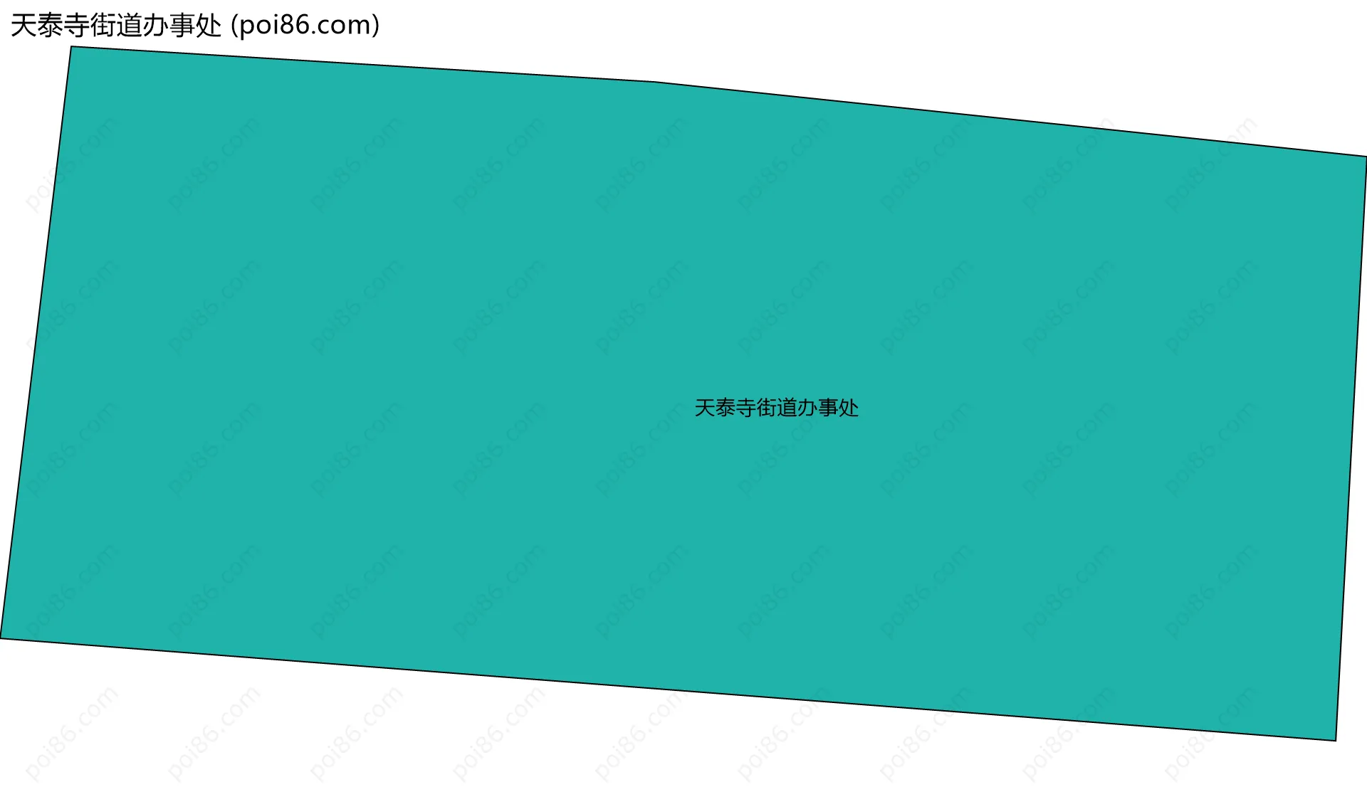 天泰寺街道办事处边界地图