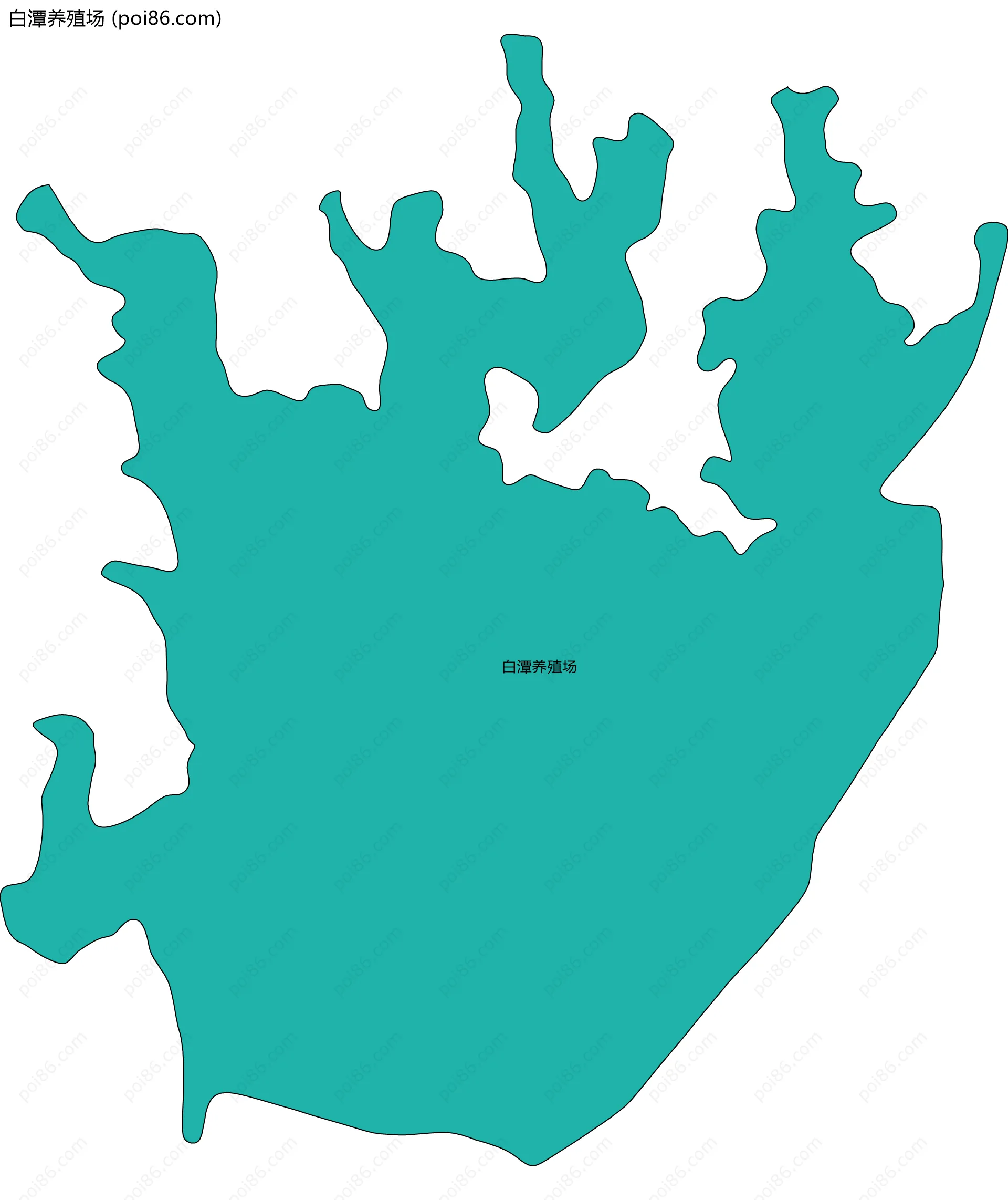 白潭养殖场边界地图(五级行政区划)