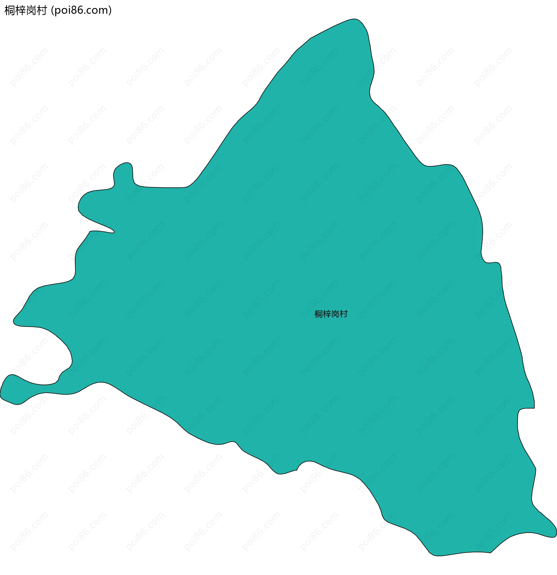 桐梓岗村边界地图