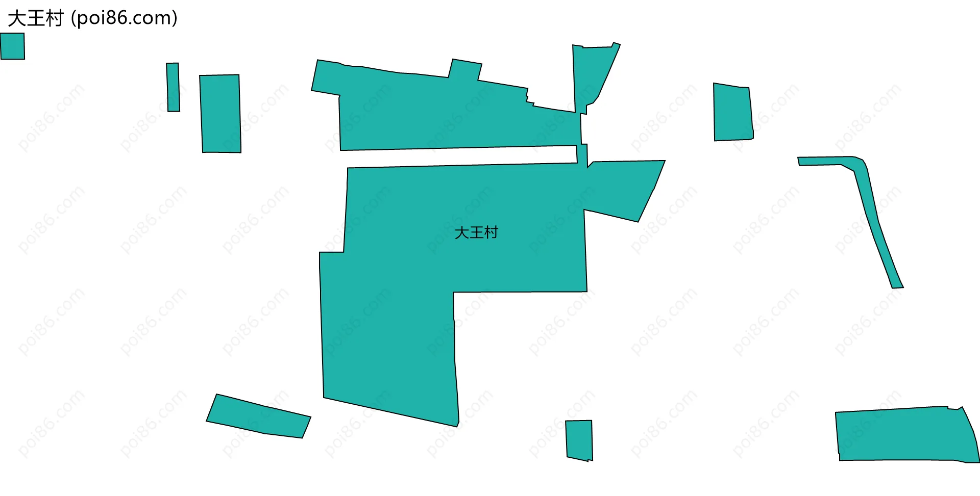 大王村边界地图