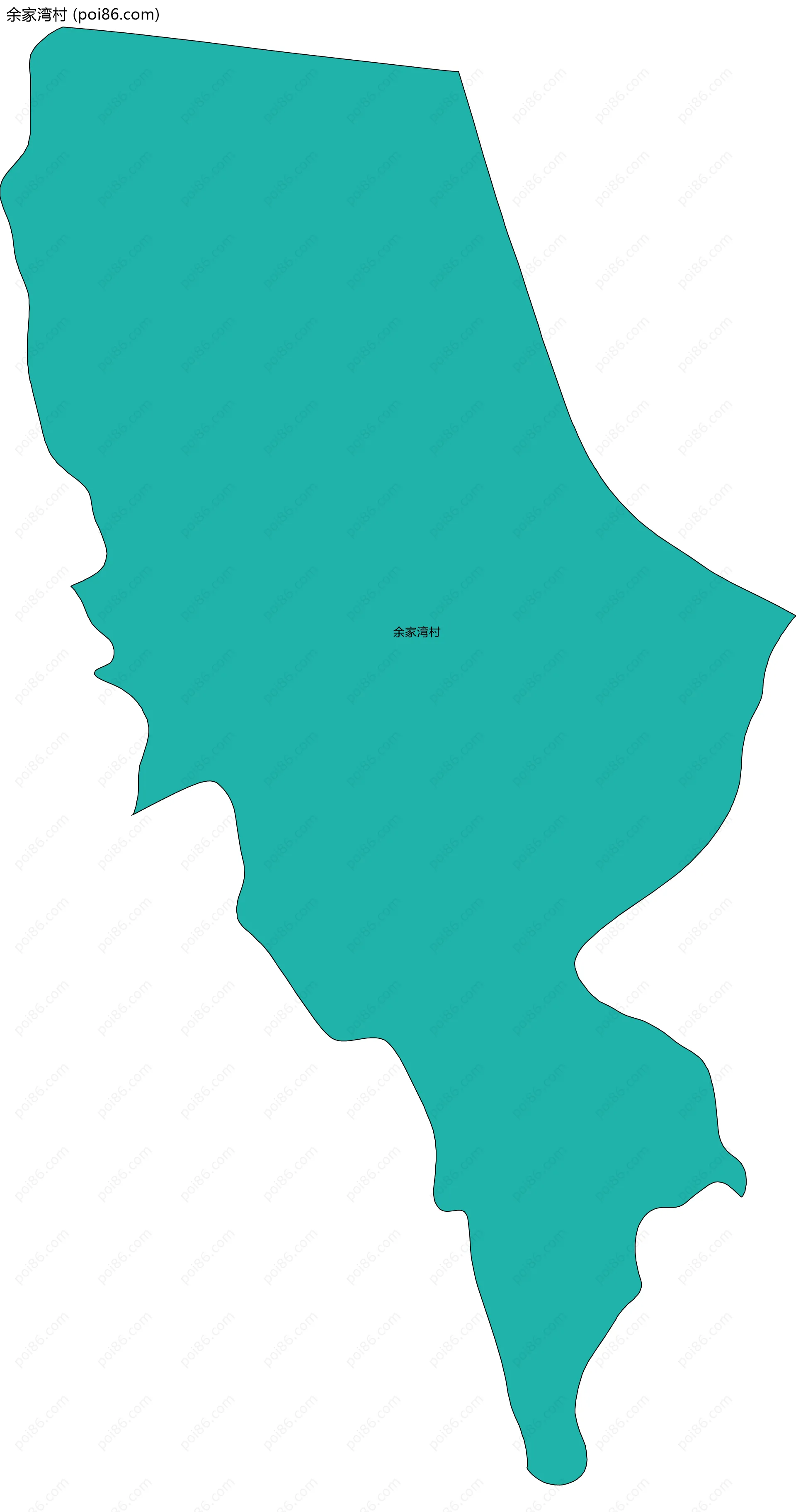 余家湾村边界地图