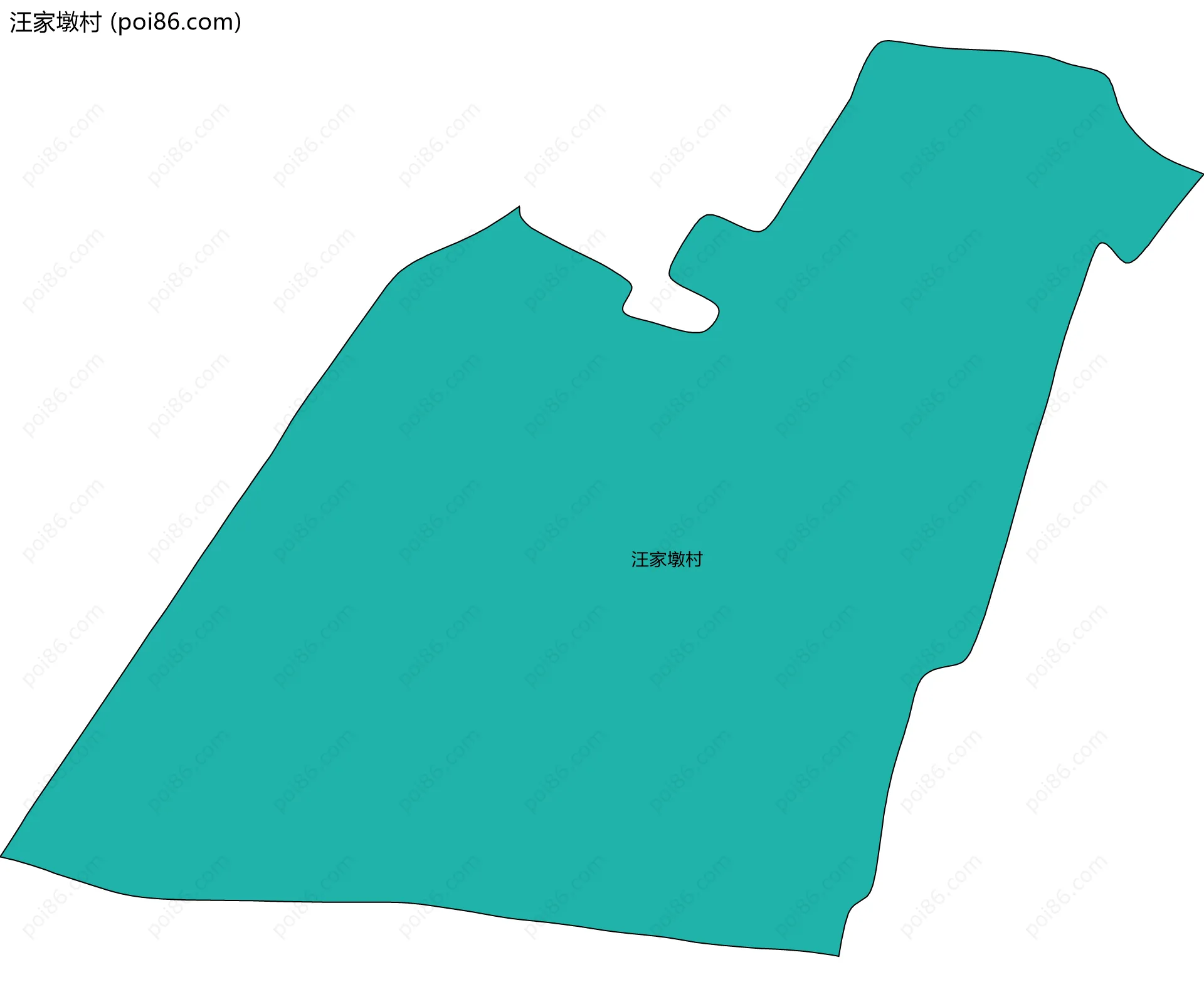 汪家墩村边界地图