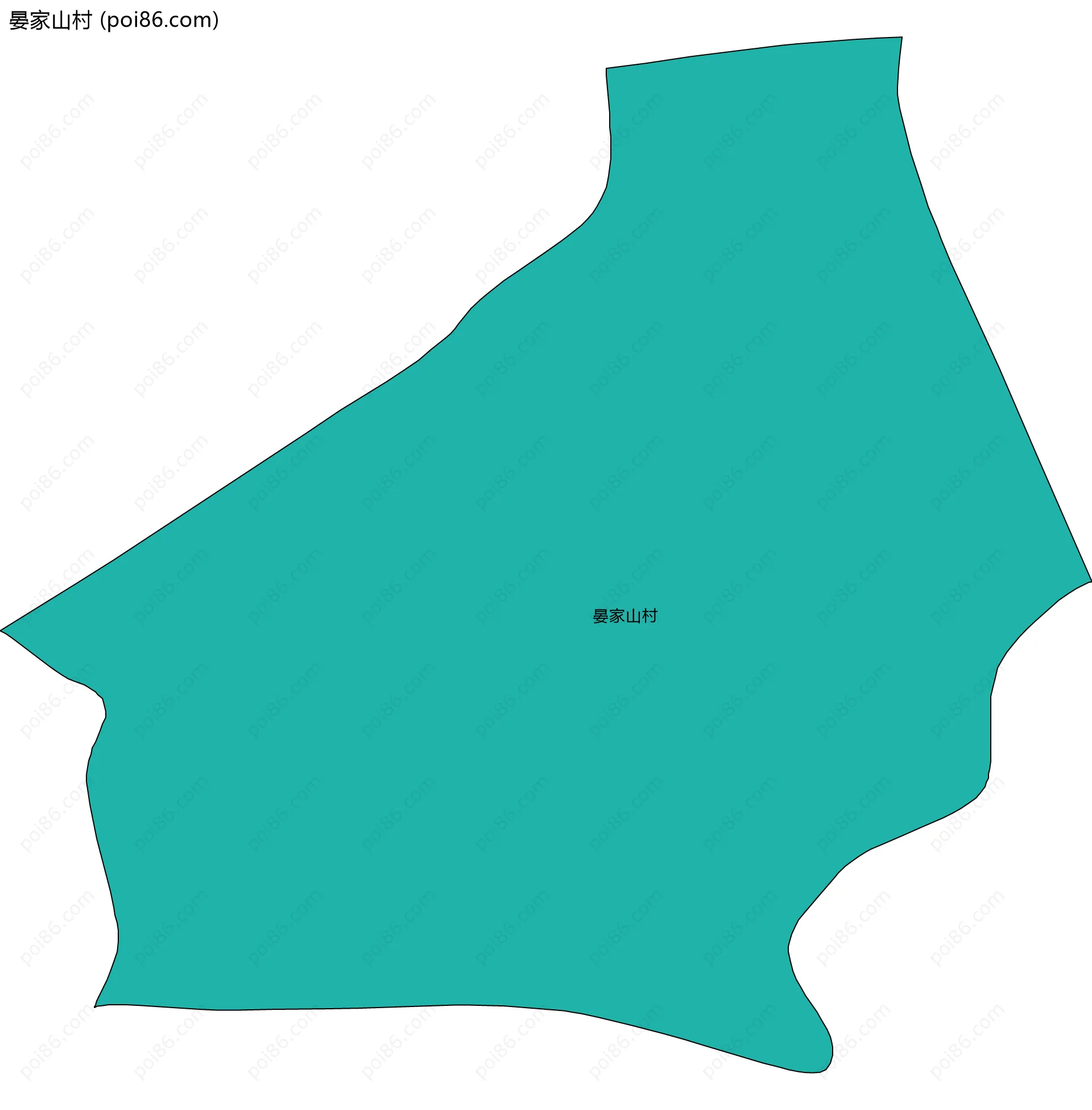 晏家山村边界地图