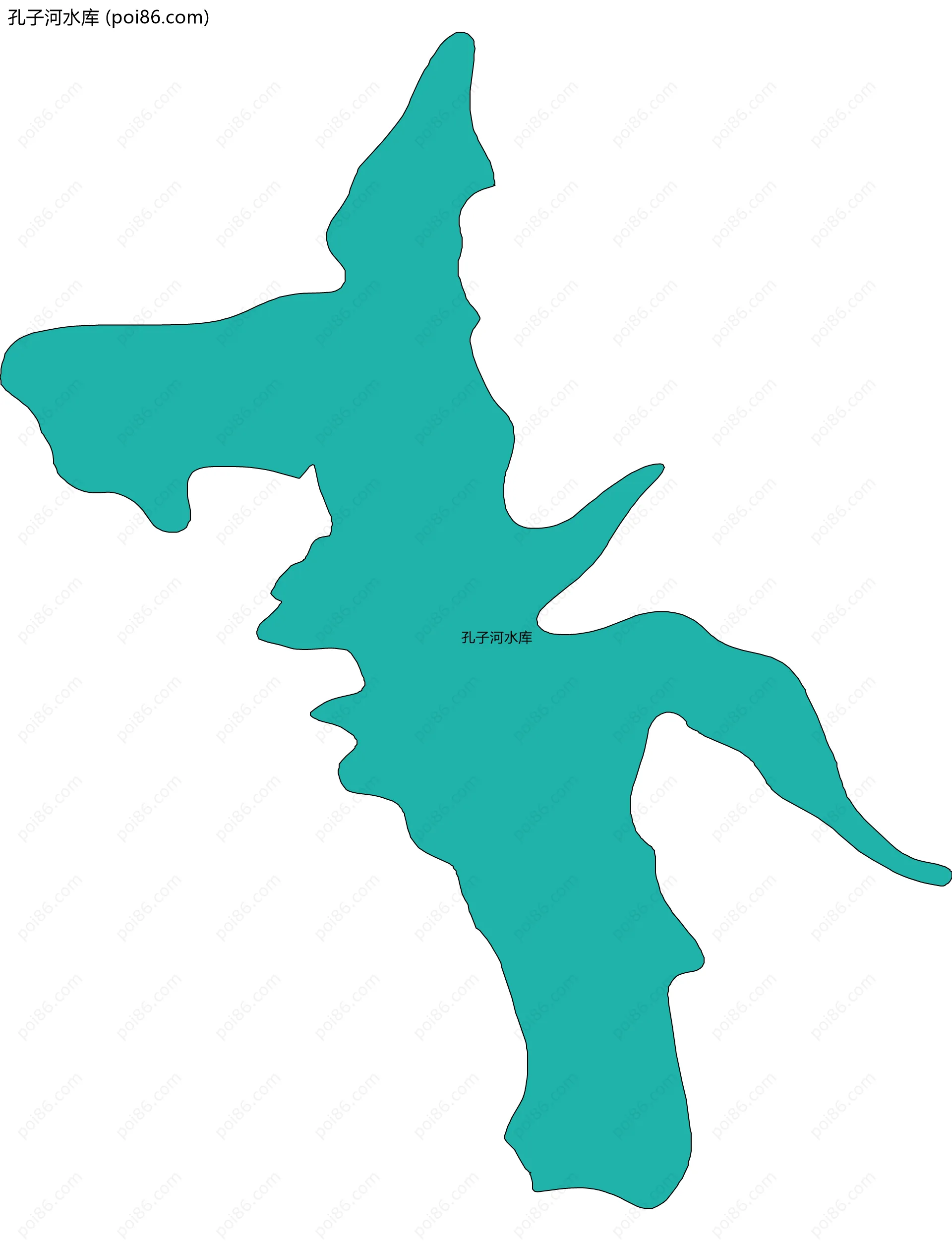 孔子河水库边界地图