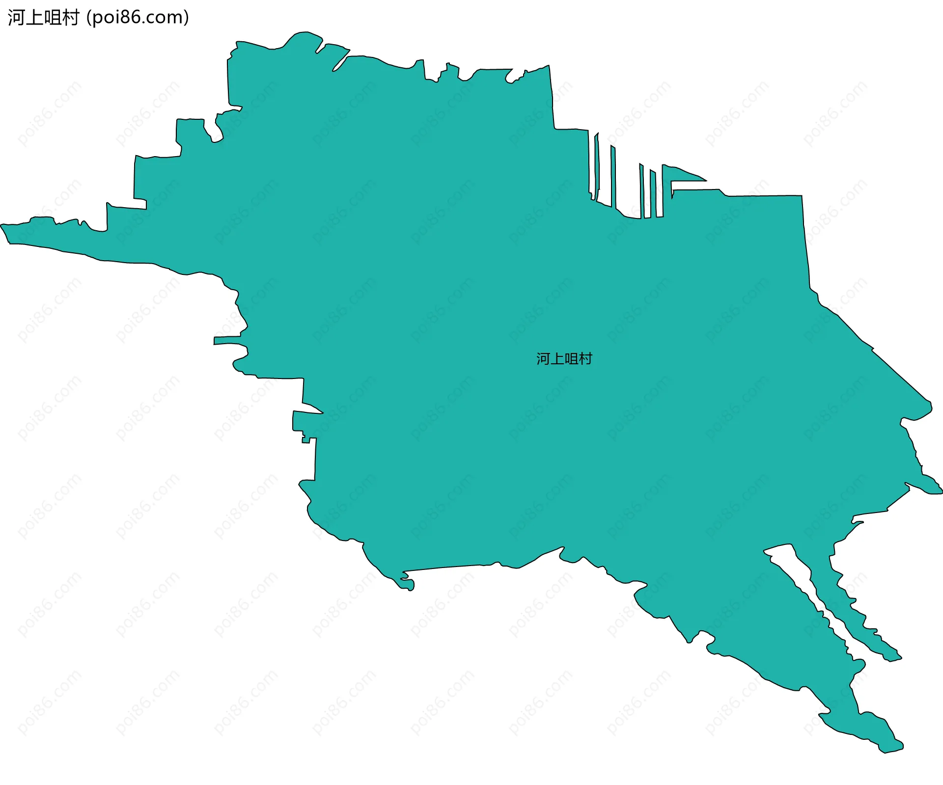 河上咀村边界地图