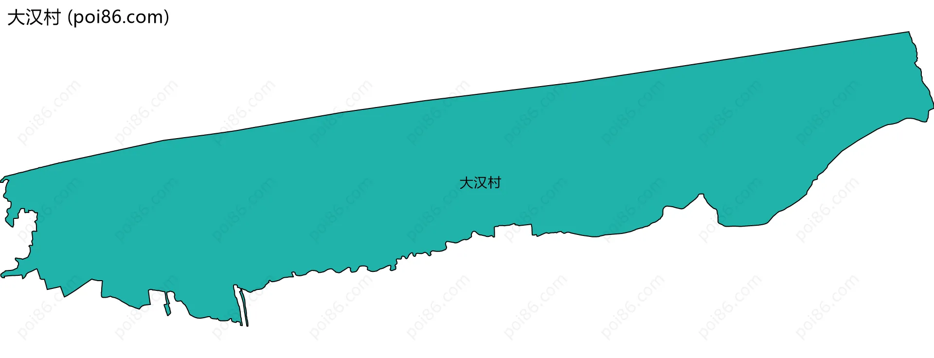 大汉村边界地图